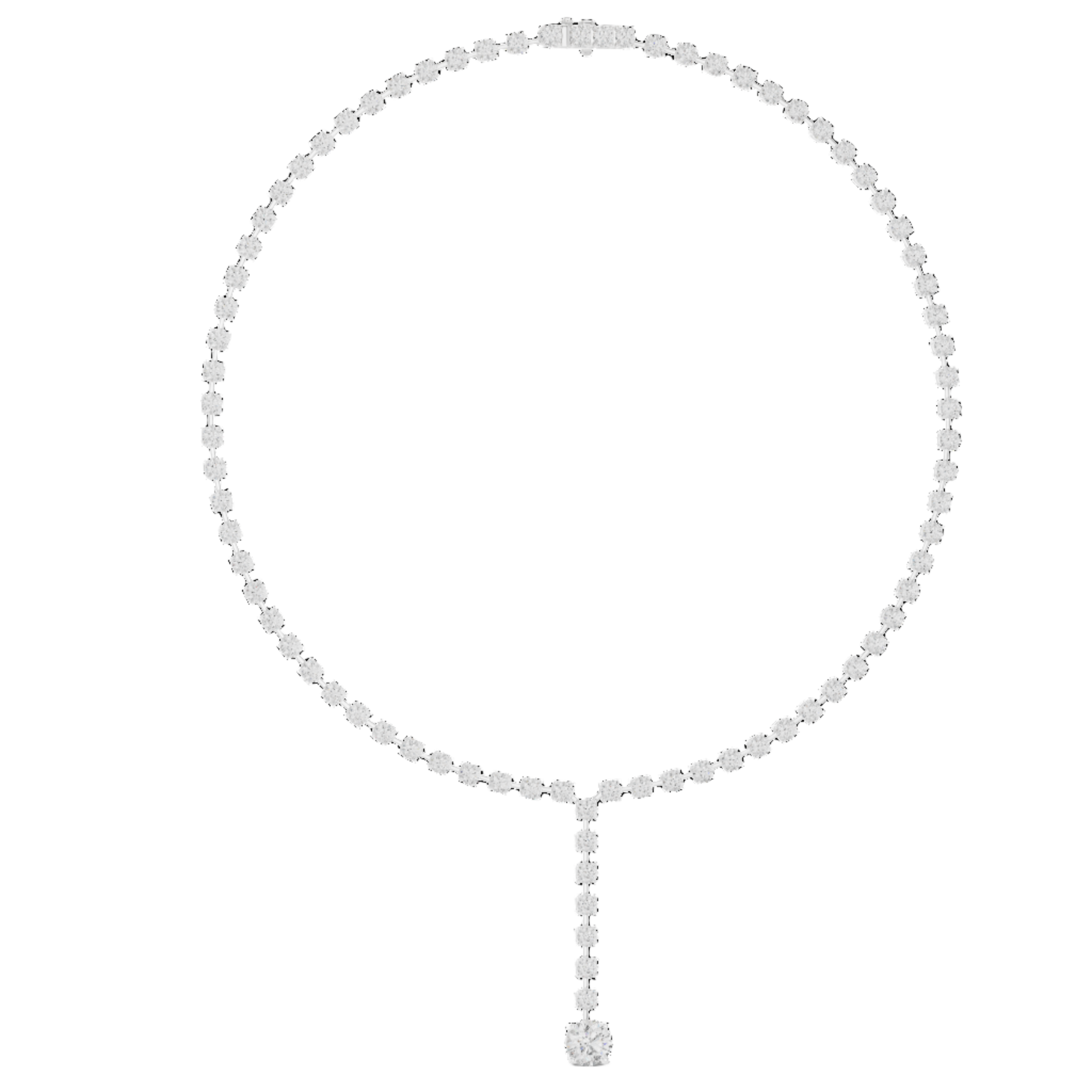 Radiant Tear Diamond Necklace