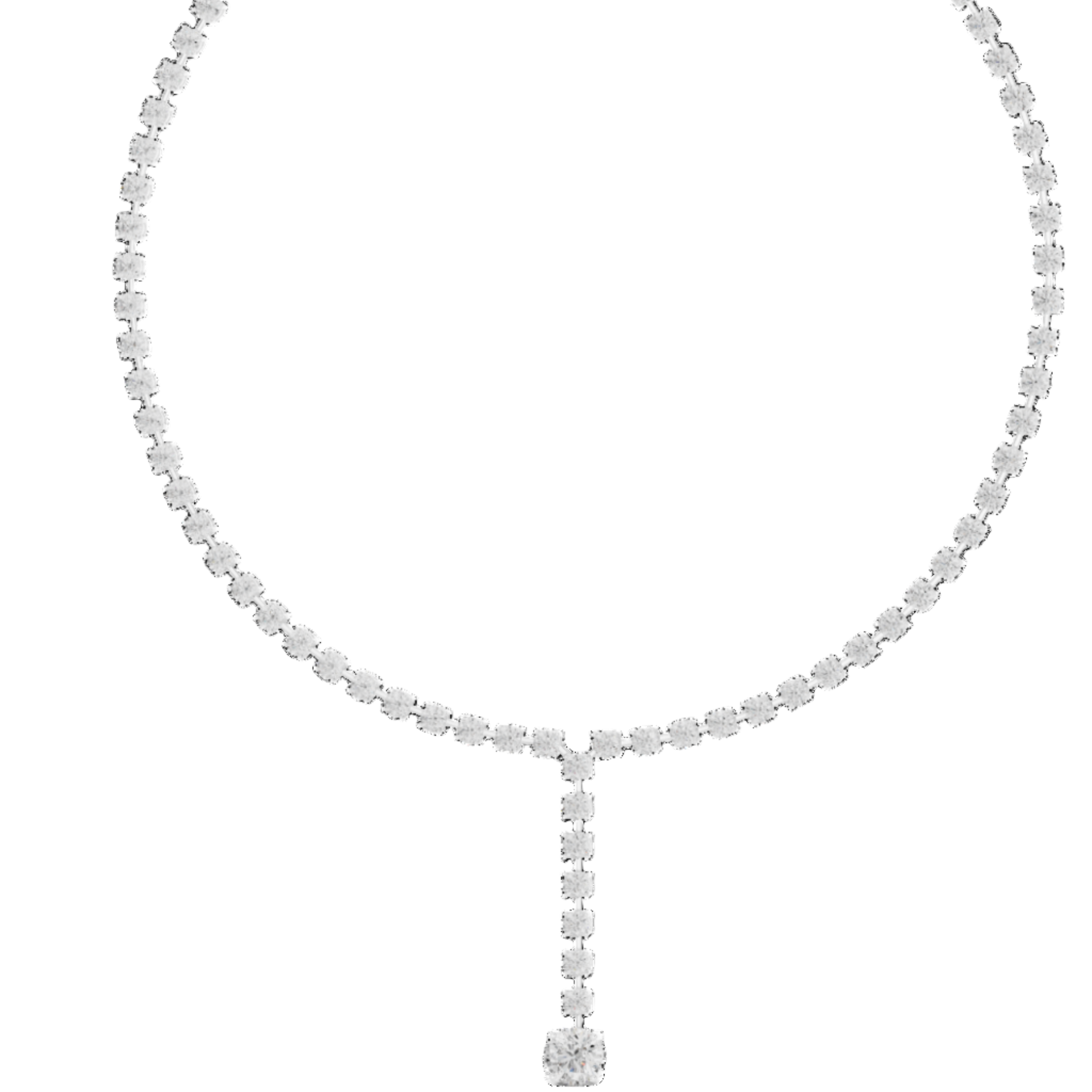 Radiant Tear Diamond Necklace