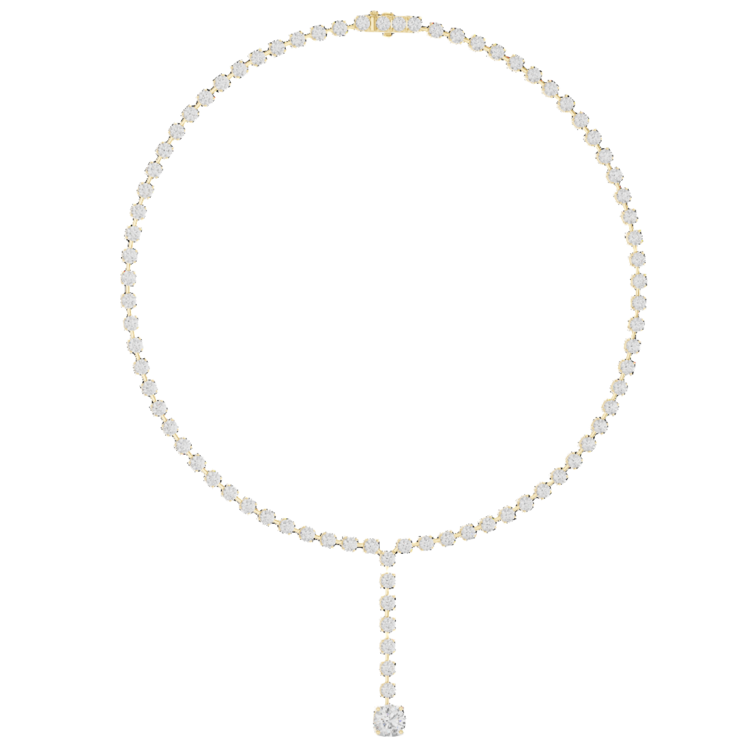 Radiant Tear Diamond Necklace