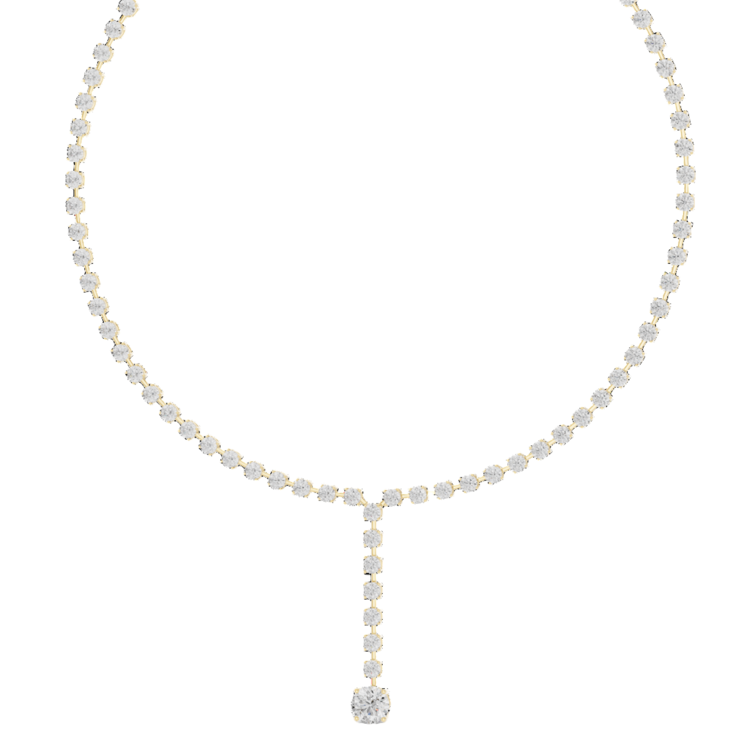 Radiant Tear Diamond Necklace