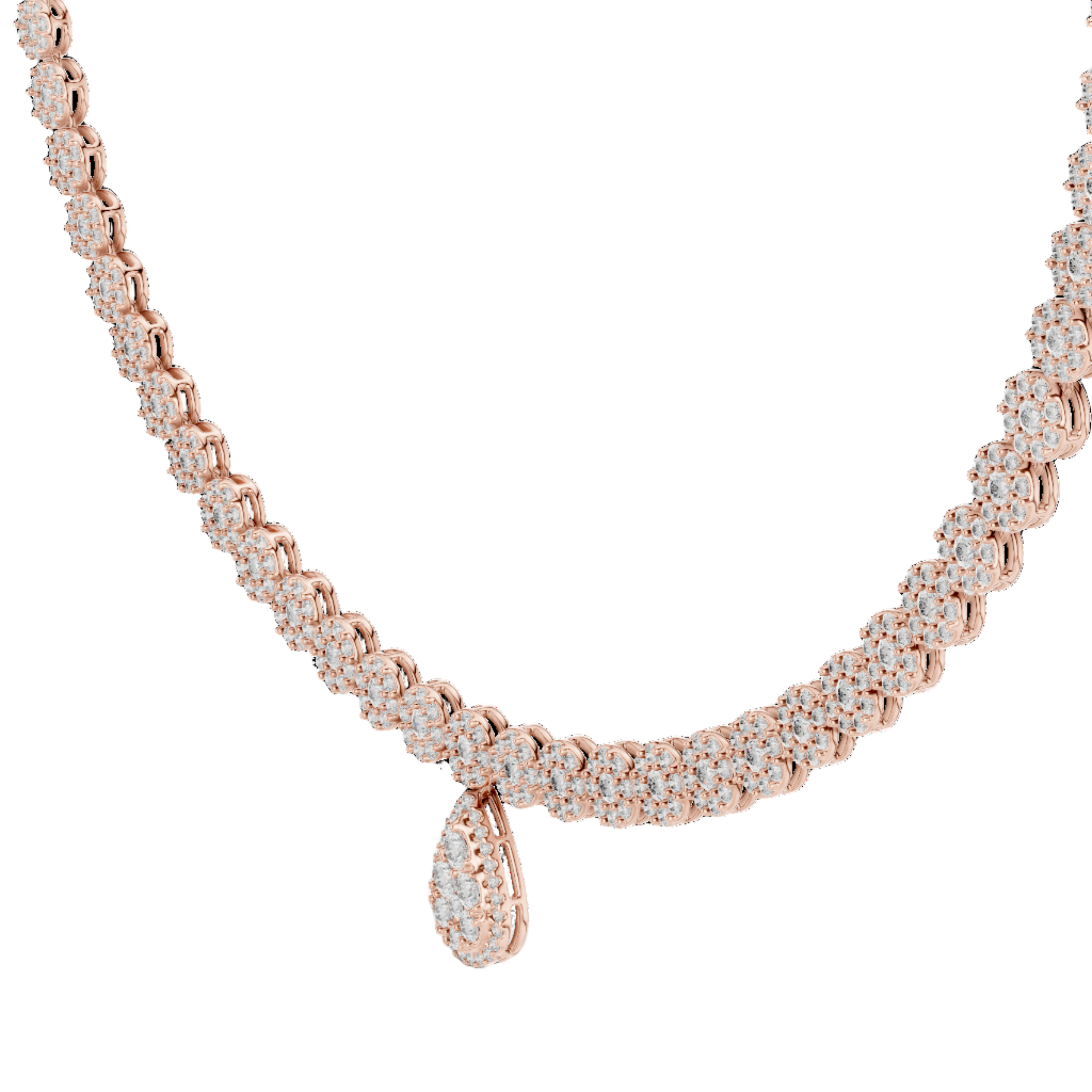 TearDrop Elegance Diamond Necklace