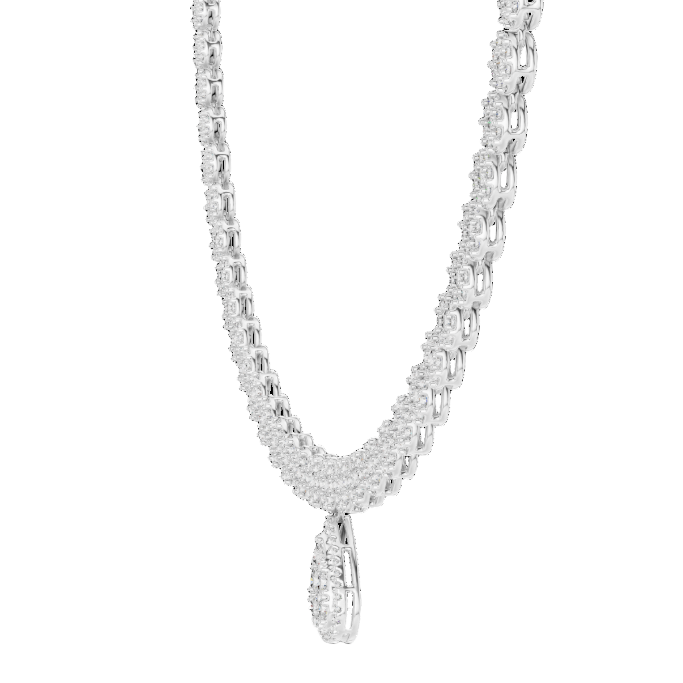 TearDrop Elegance Diamond Necklace