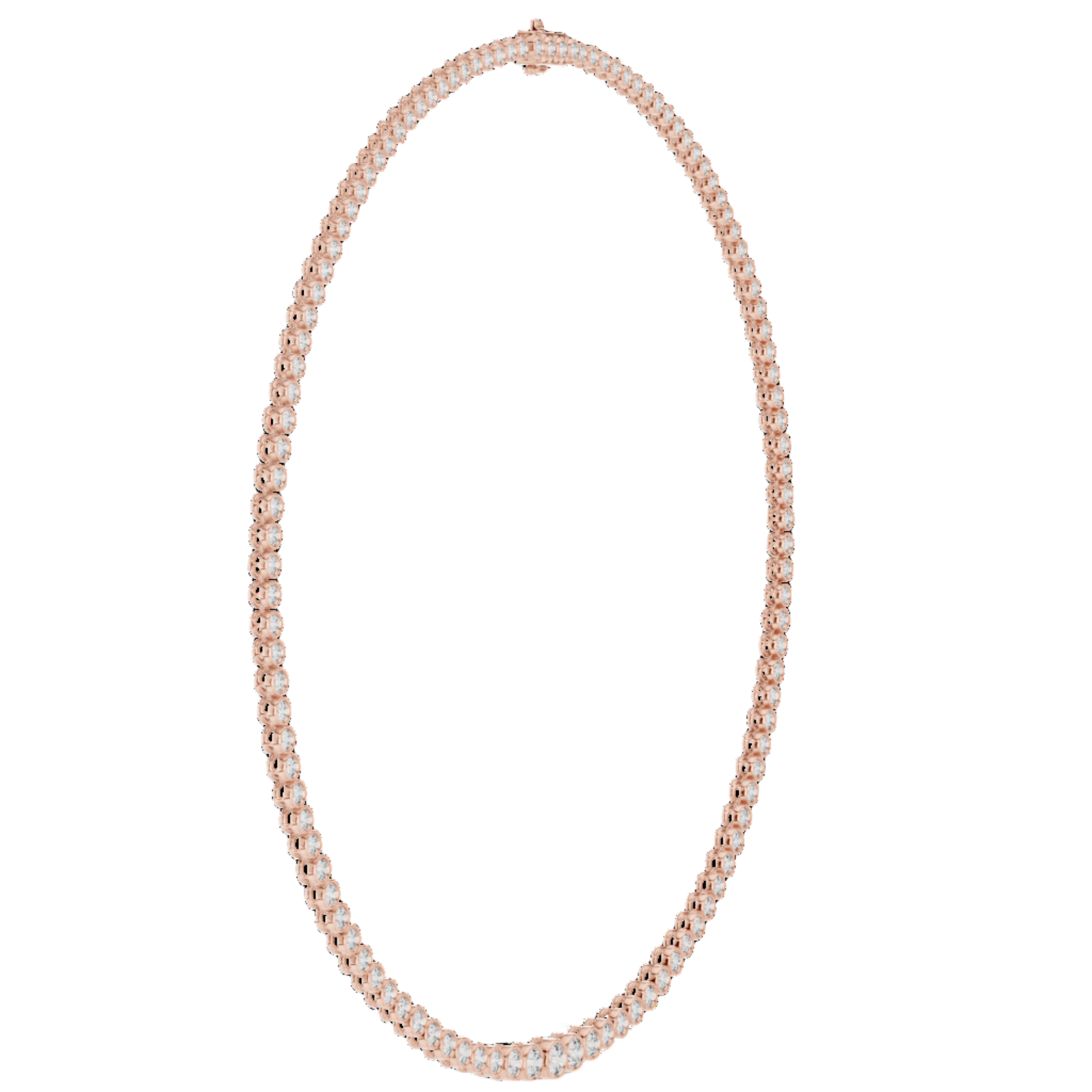 Classic Round Diamond Tennis Necklace