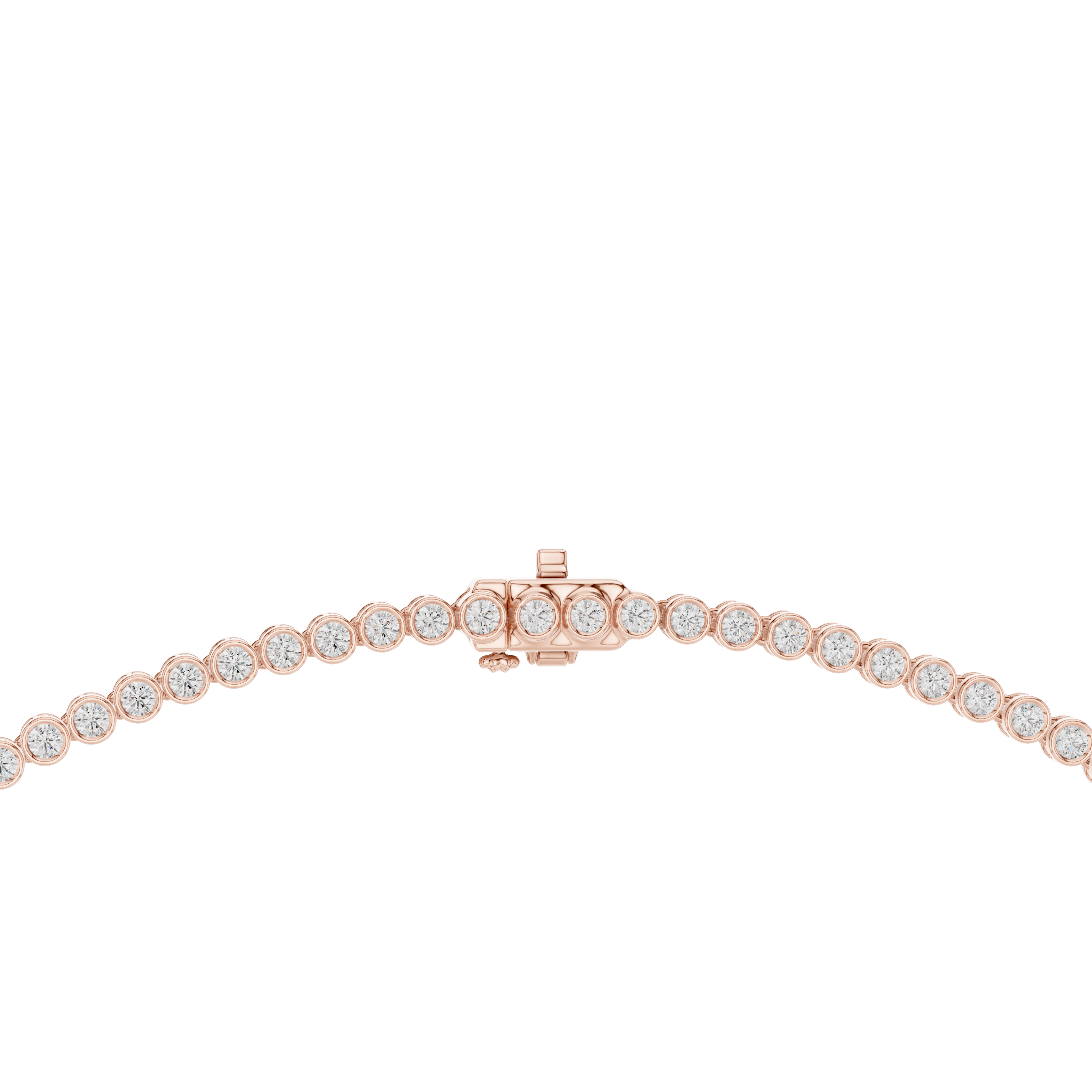 Classic Round Diamond Tennis Necklace