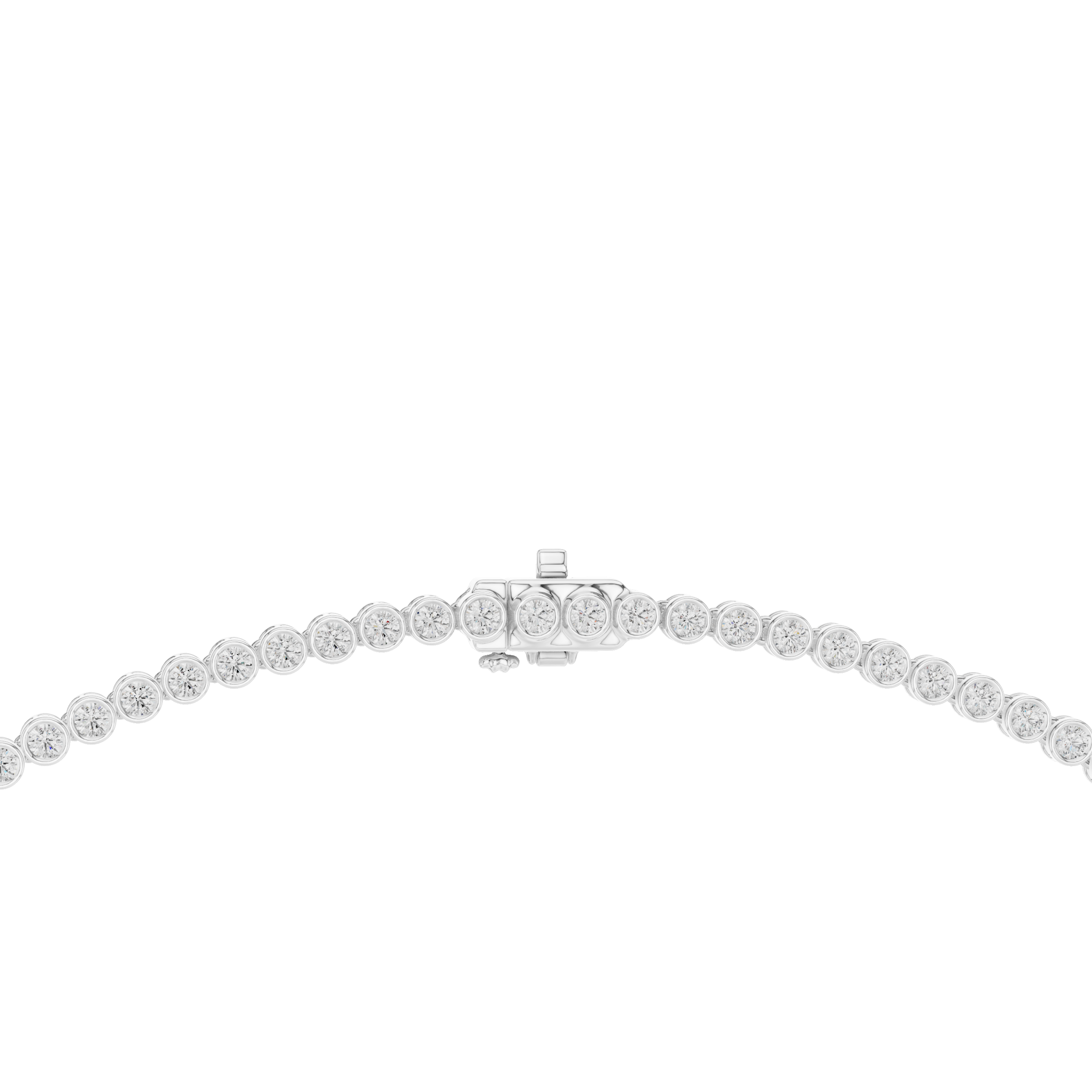Classic Round Diamond Tennis Necklace