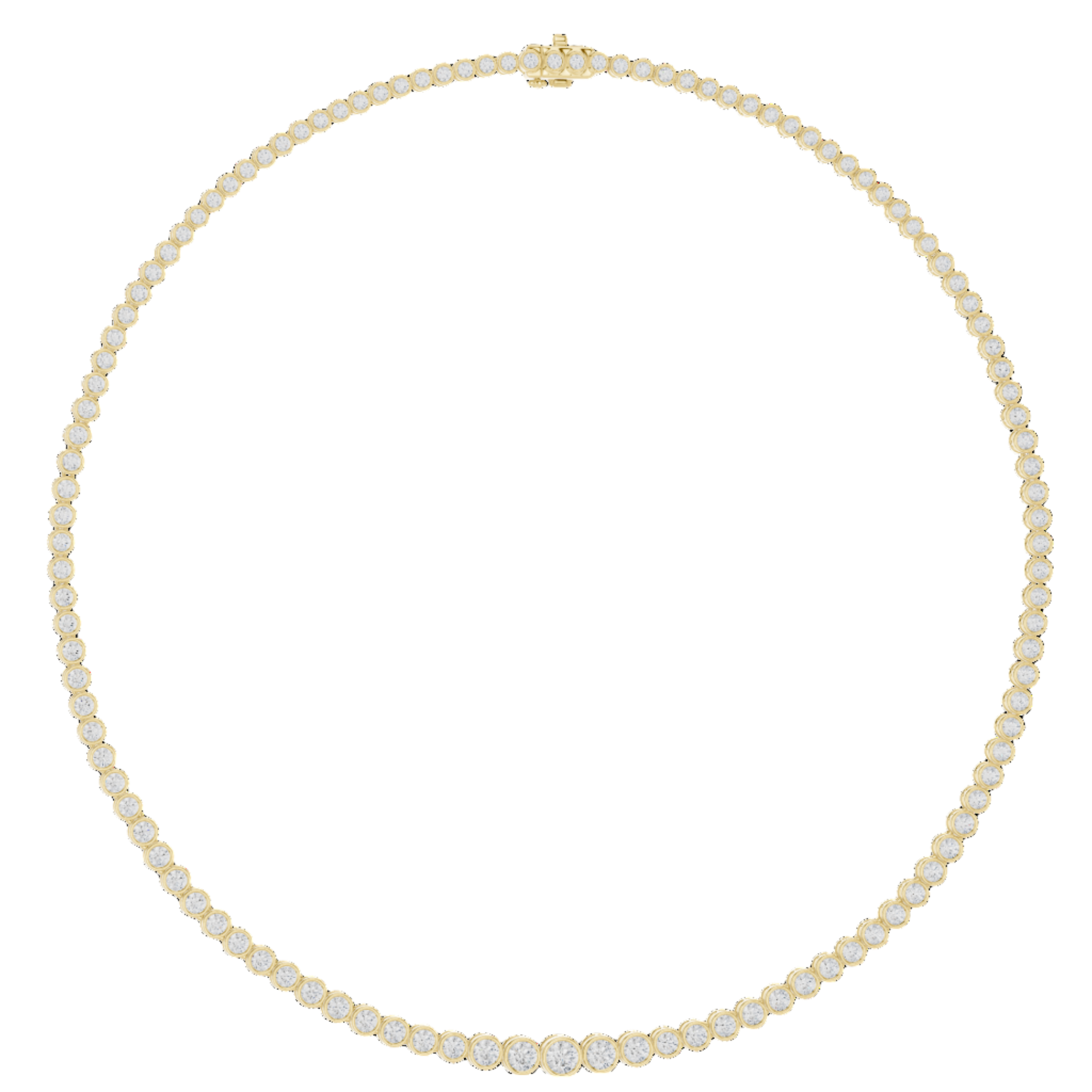 Classic Round Diamond Tennis Necklace