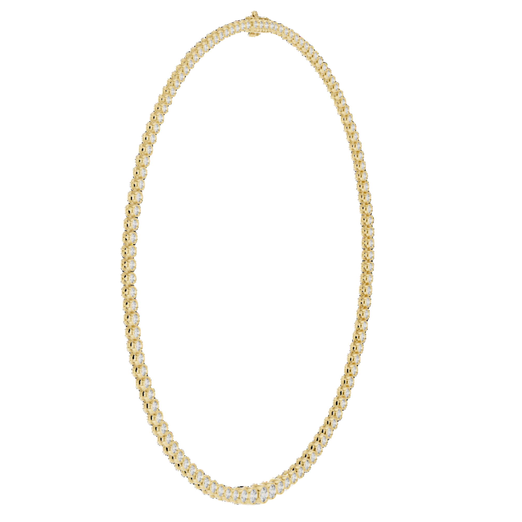 Classic Round Diamond Tennis Necklace