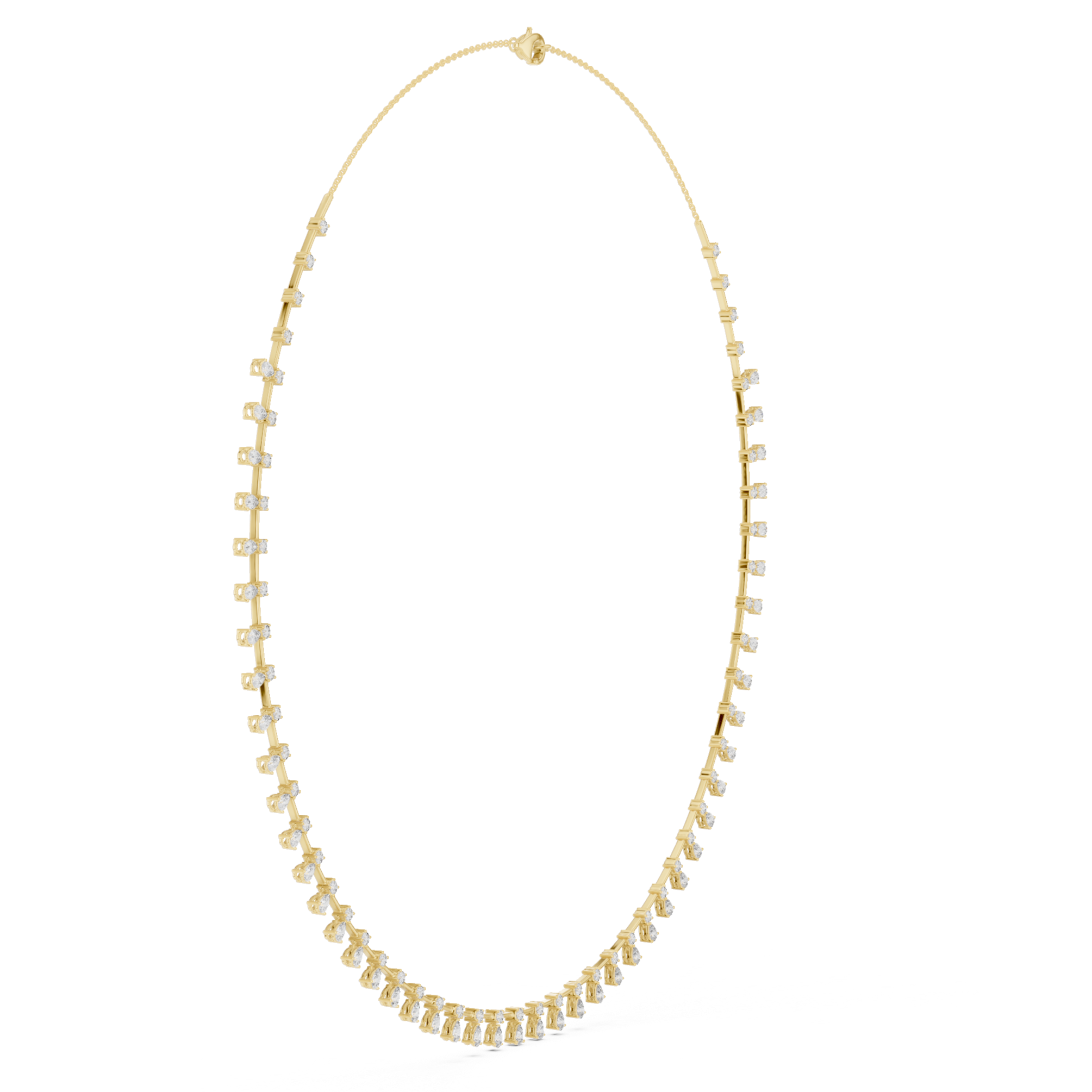 Sparkling Cascade Diamond Necklace