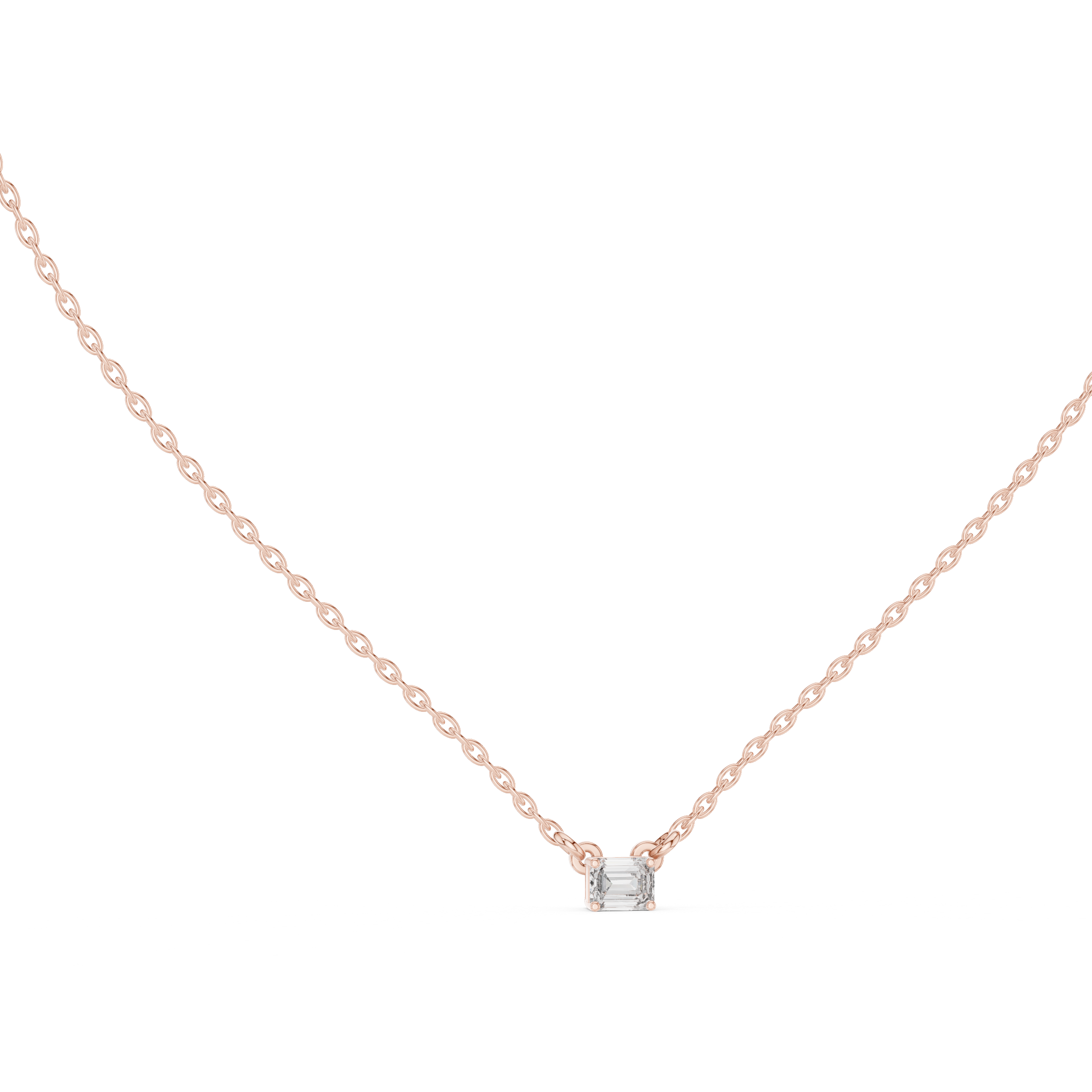 Emerald-Cut Diamond Pendant