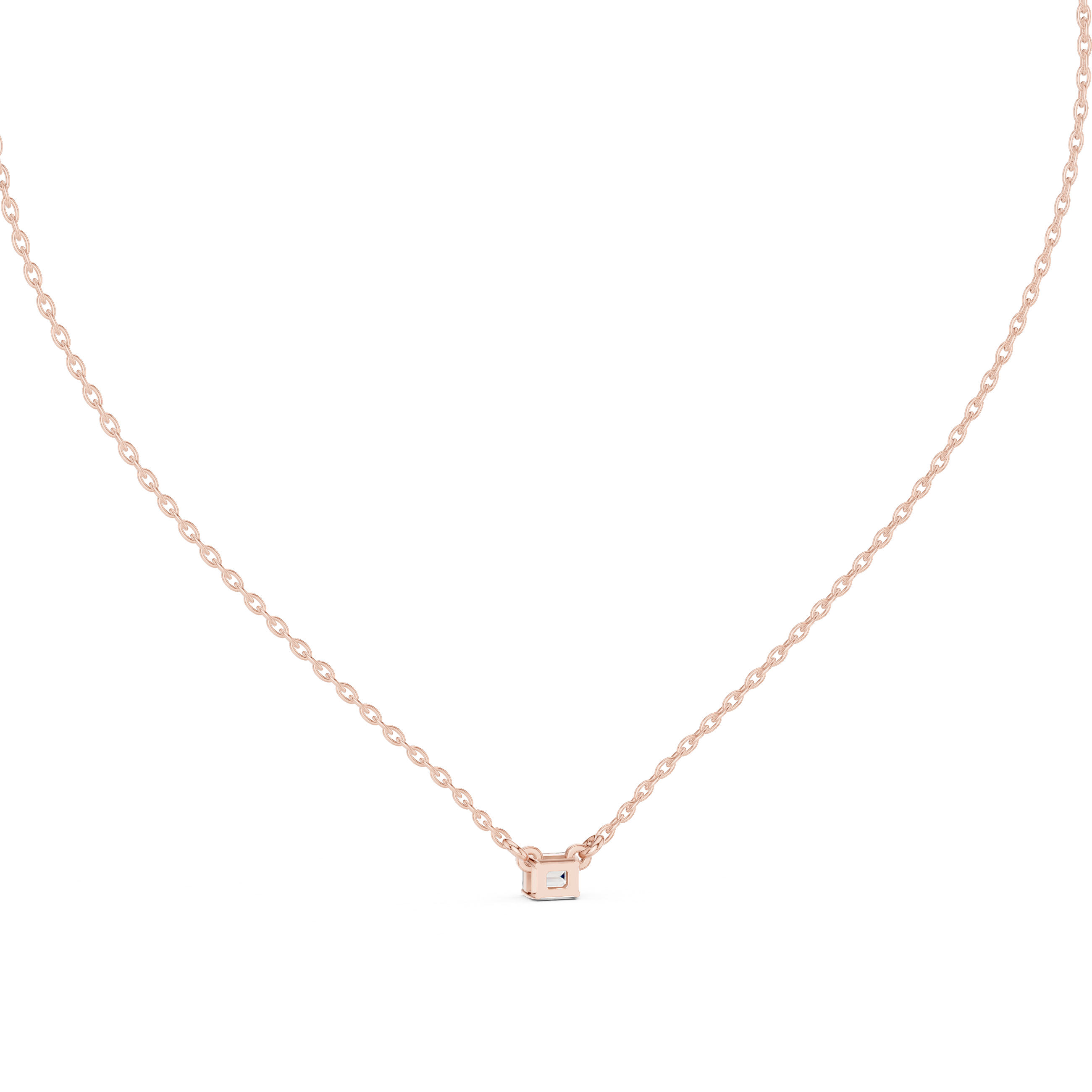 Emerald-Cut Diamond Pendant