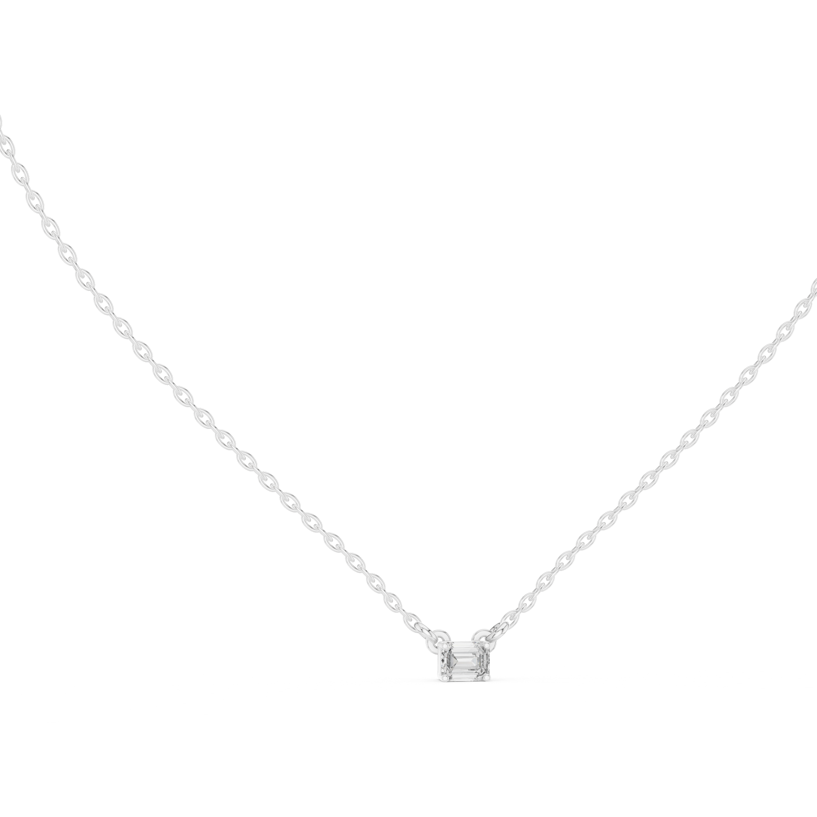 Emerald-Cut Diamond Pendant