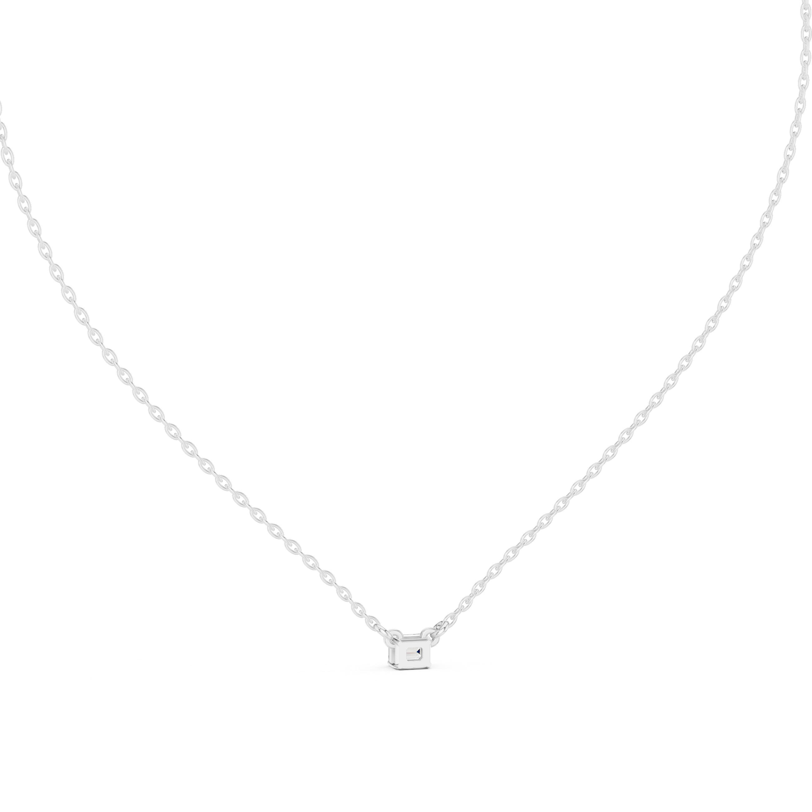 Emerald-Cut Diamond Pendant