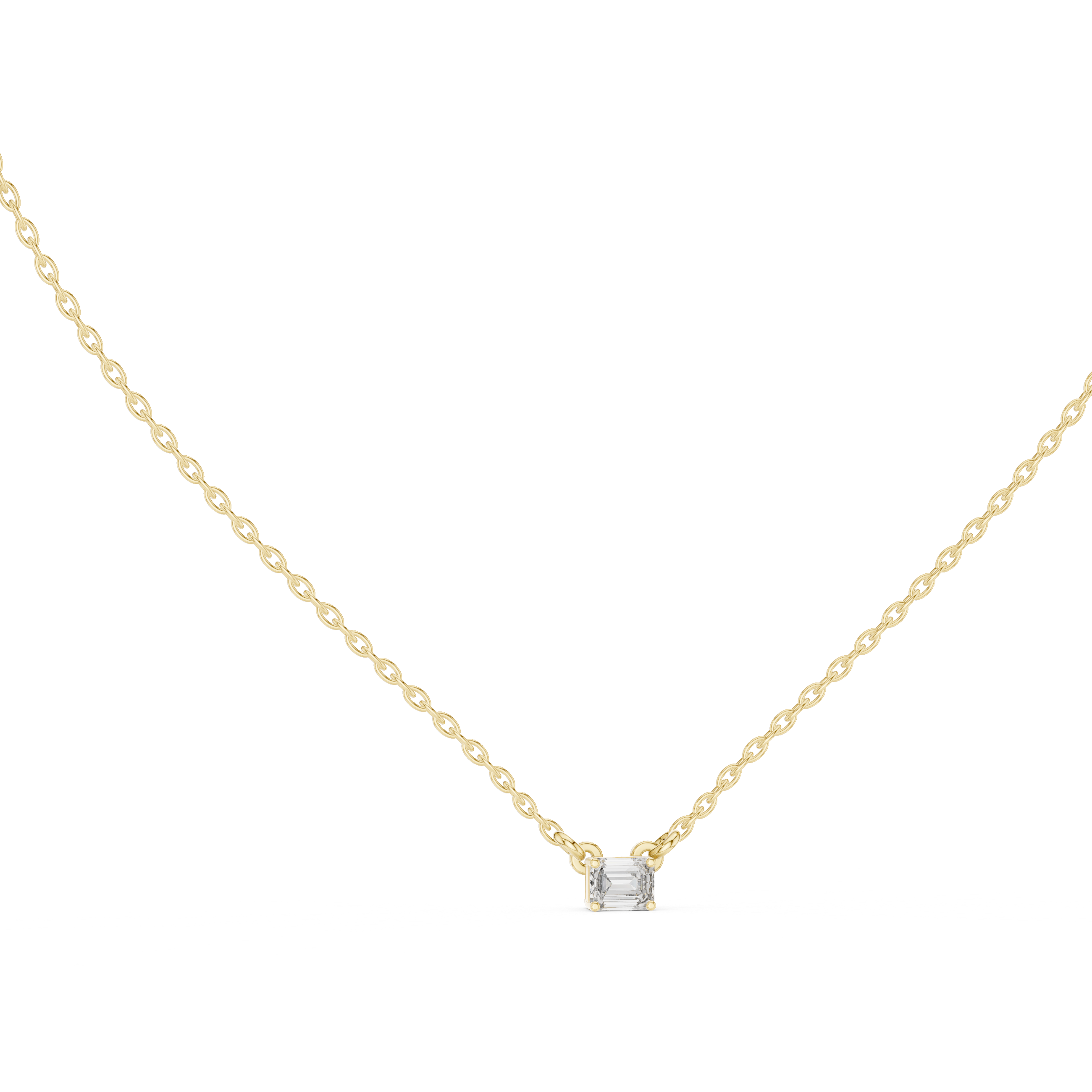 Emerald-Cut Diamond Pendant