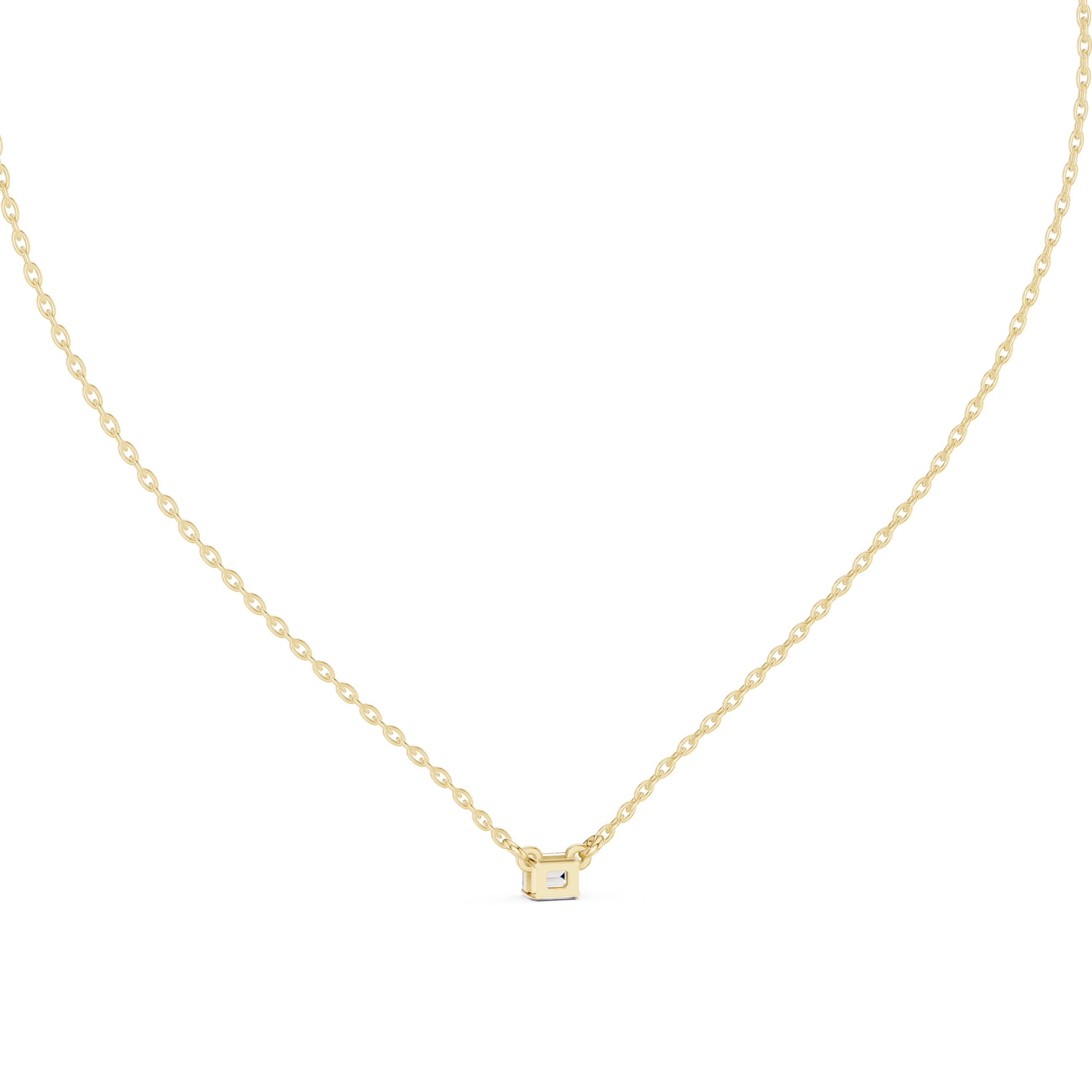 Emerald-Cut Diamond Pendant