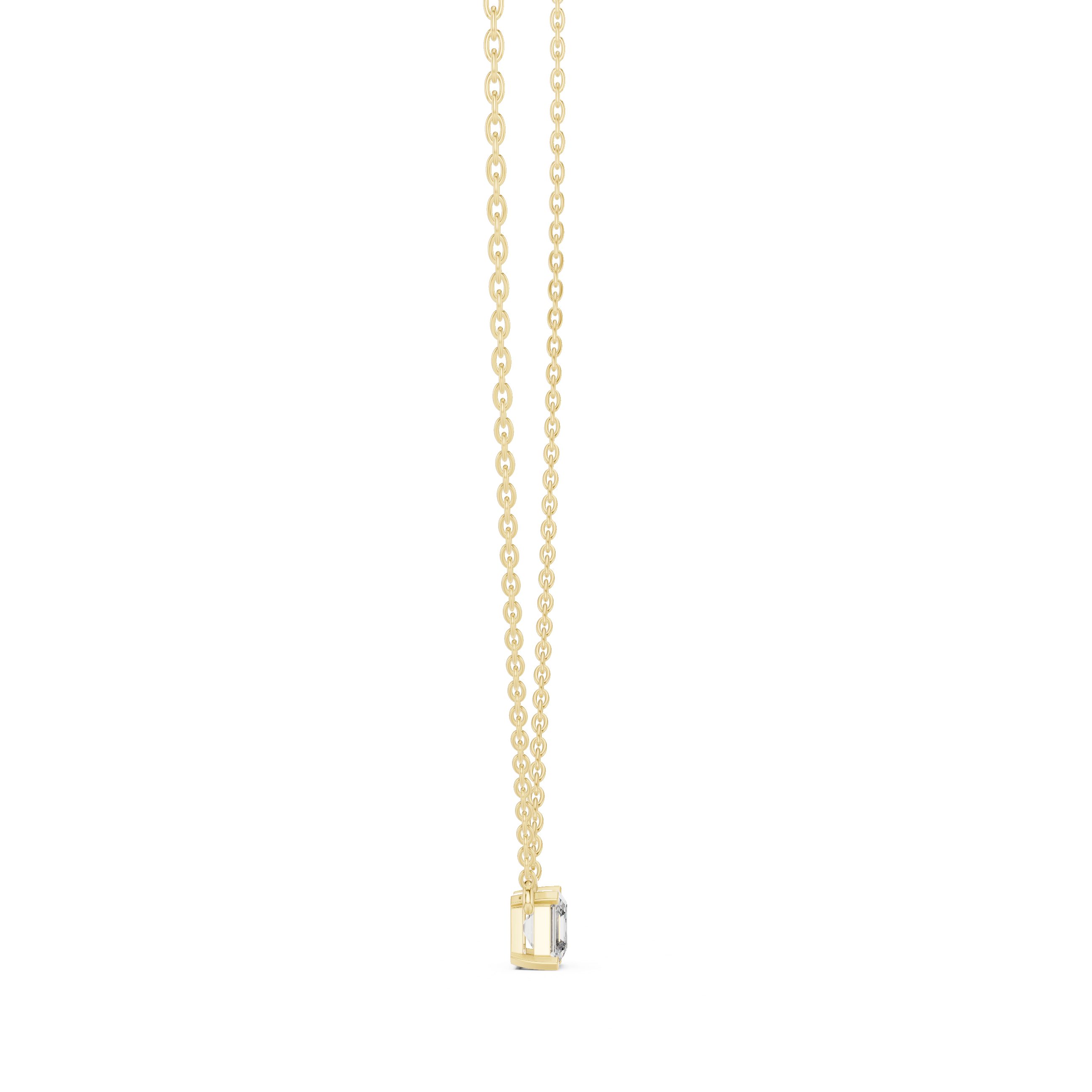 Asscher-Cut Diamond Solitaire Pendant