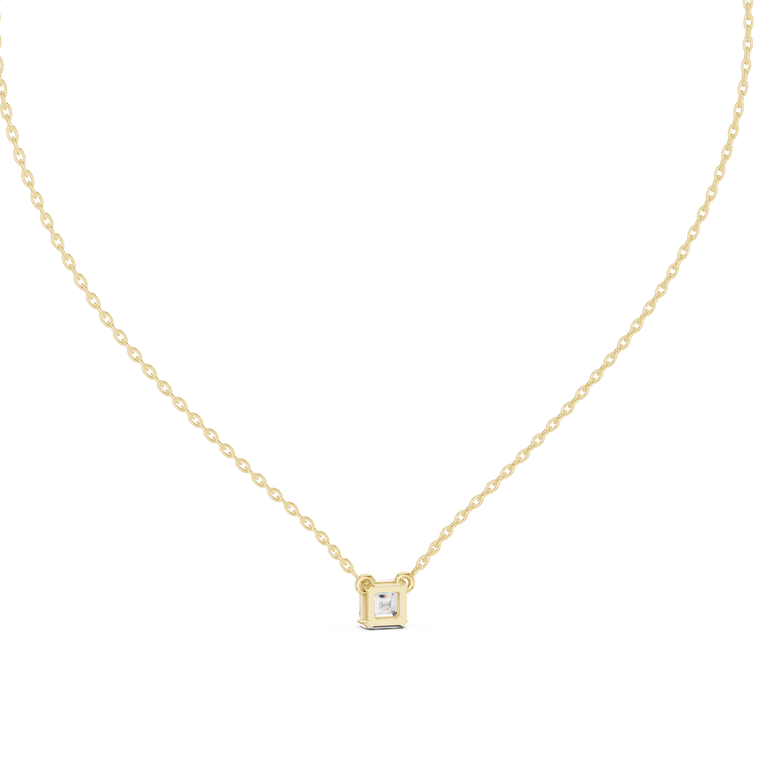 Asscher-Cut Diamond Solitaire Pendant
