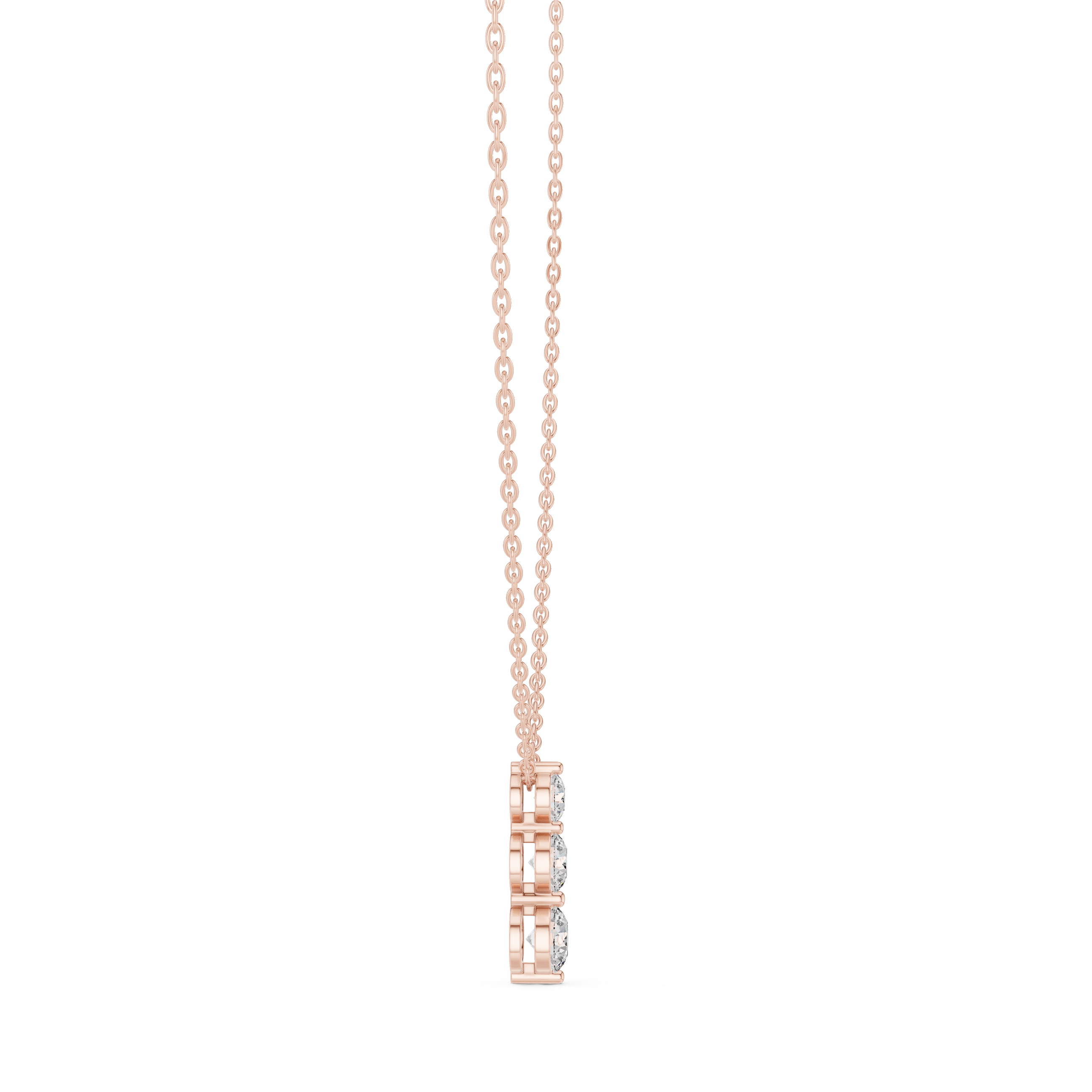 Three-Stone Round Diamond Pendant