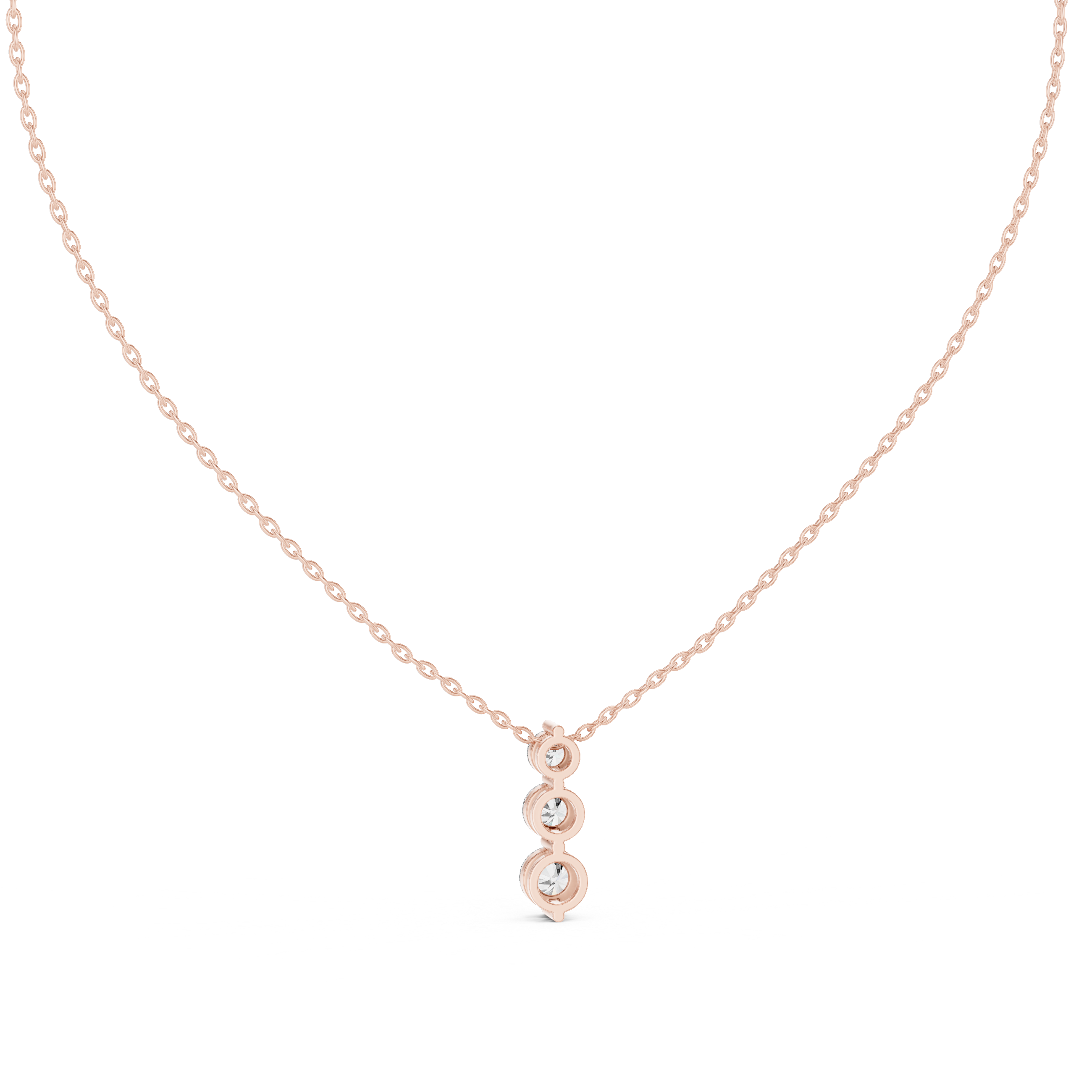 Three-Stone Round Diamond Pendant
