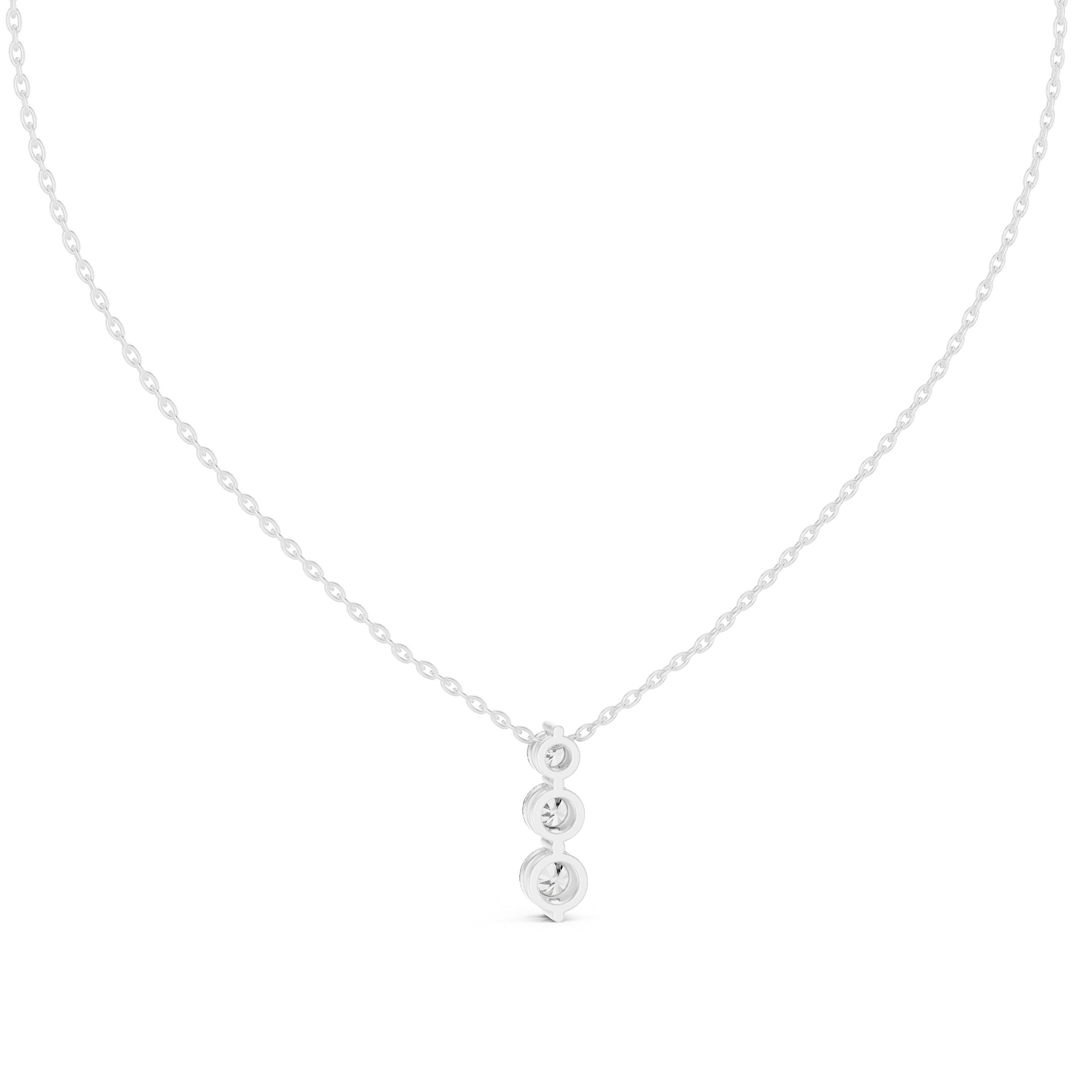 Three-Stone Round Diamond Pendant