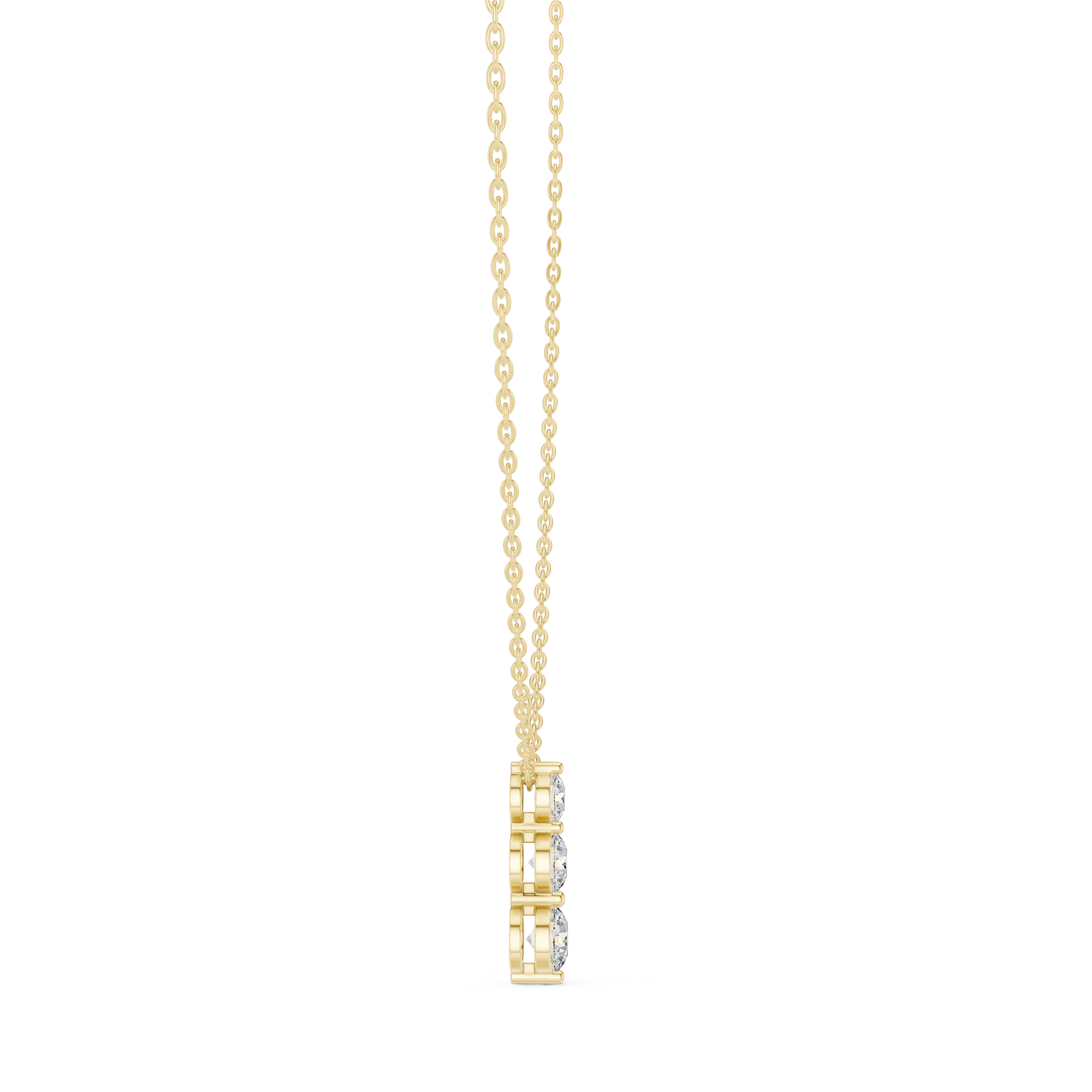 Three-Stone Round Diamond Pendant