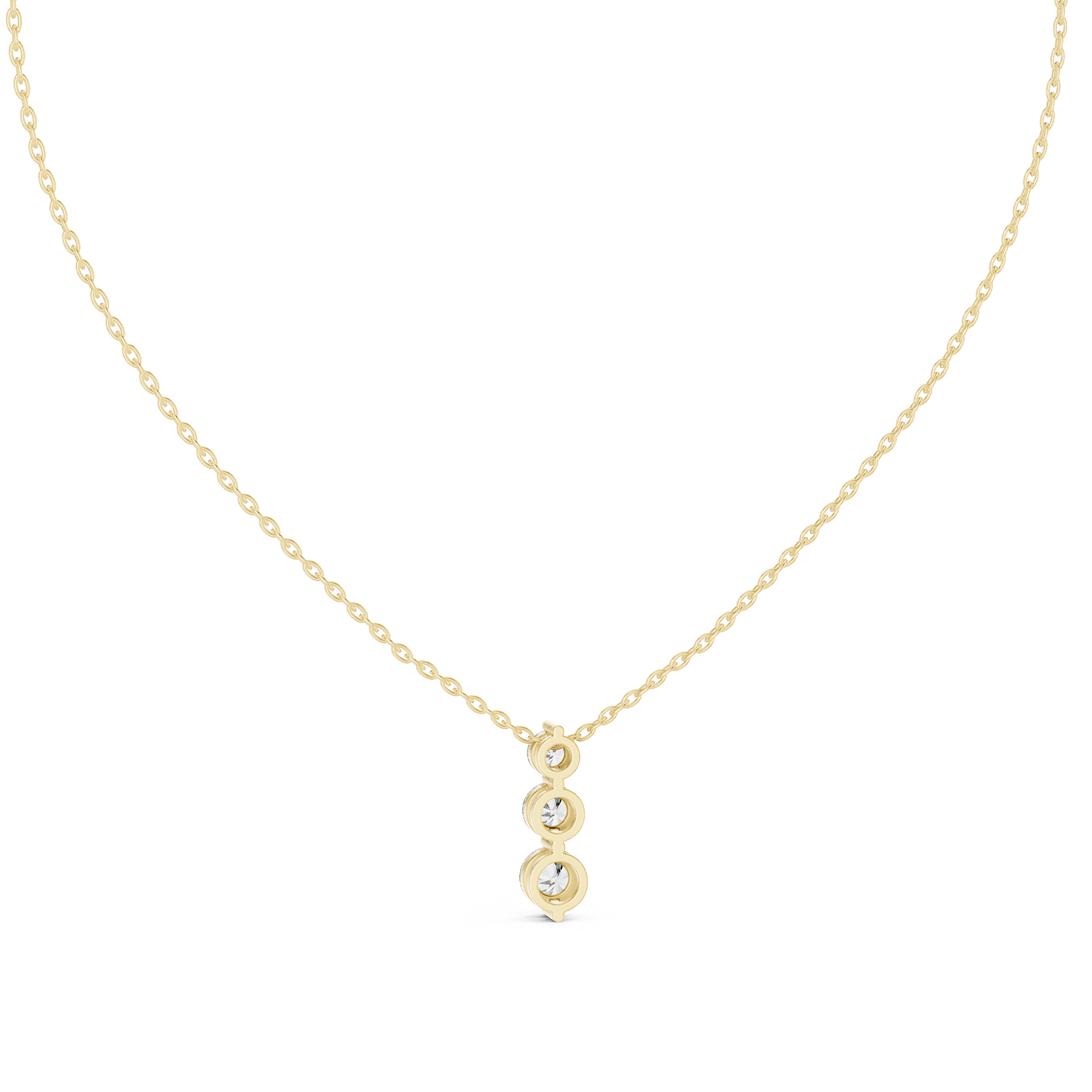 Three-Stone Round Diamond Pendant
