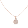Double Halo Round Diamond Pendant