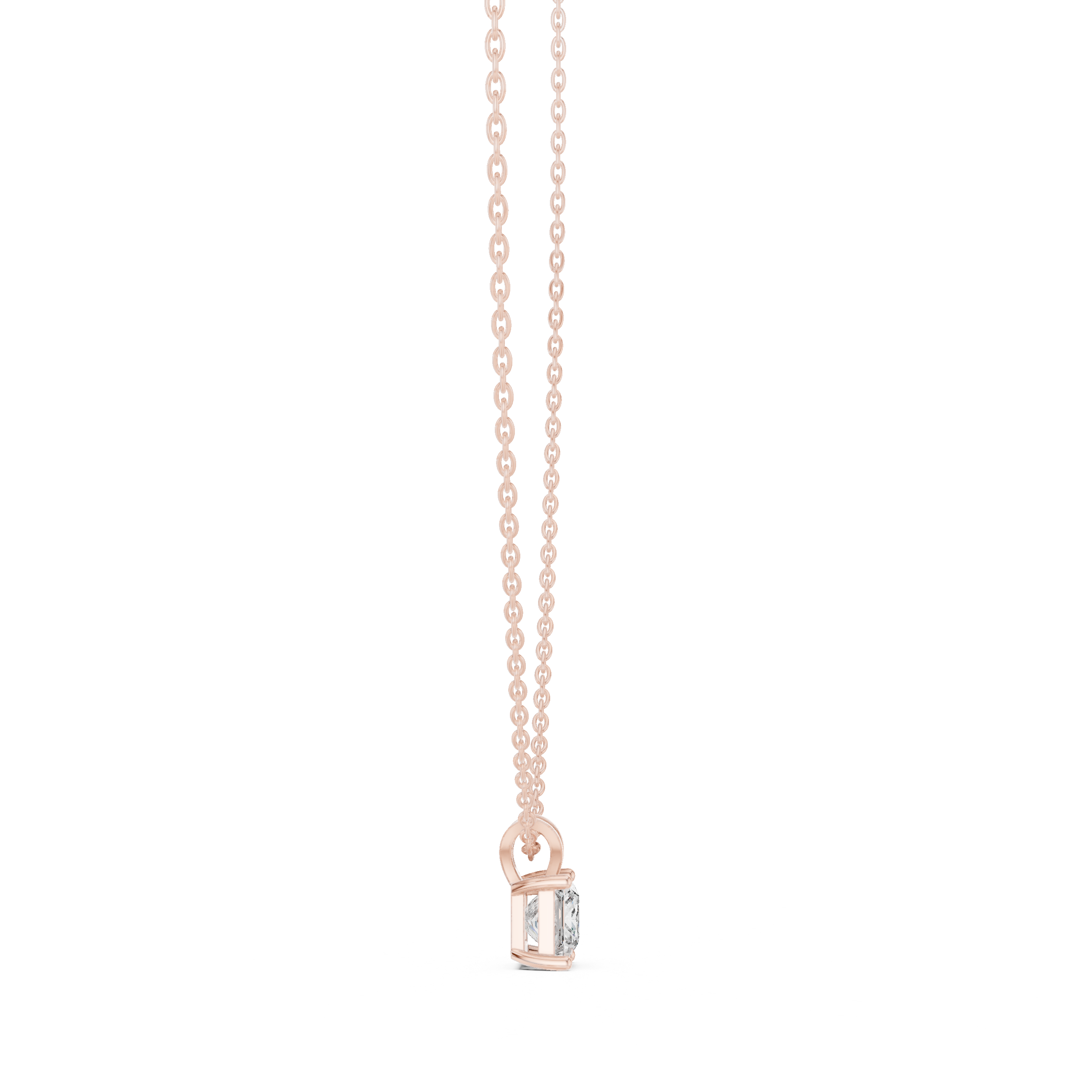 Princess-Cut Diamond Solitaire Pendant