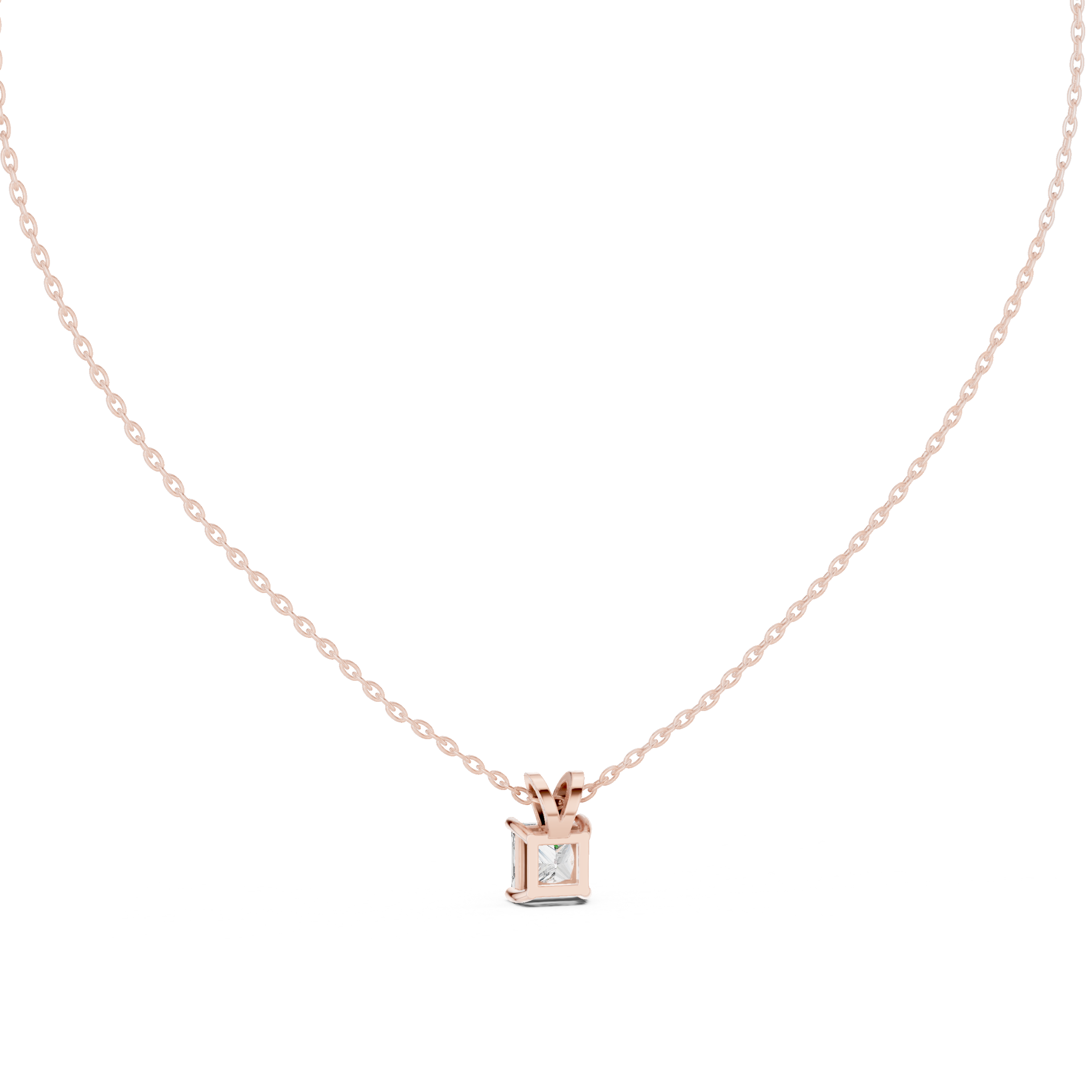 Princess-Cut Diamond Solitaire Pendant