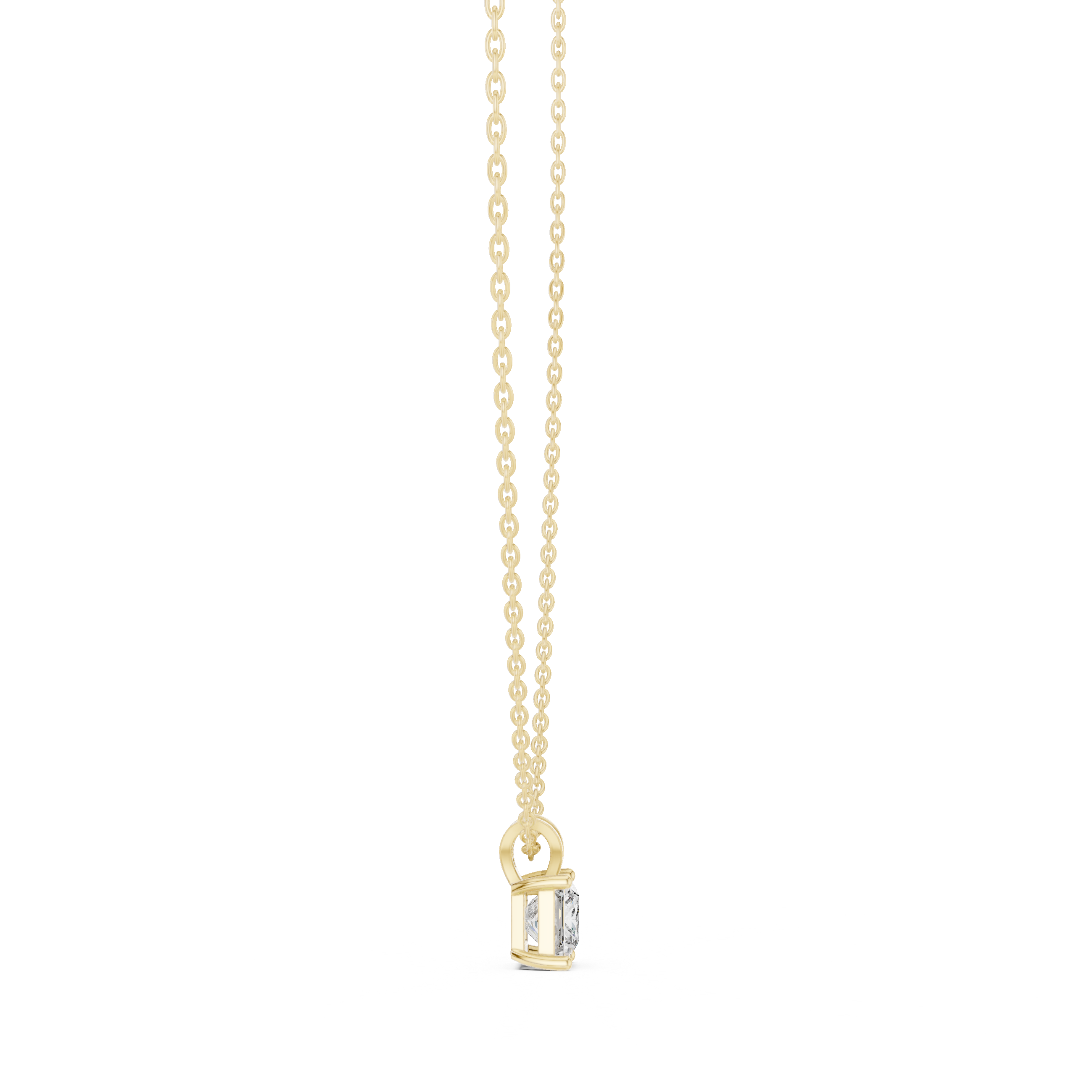 Princess-Cut Diamond Solitaire Pendant