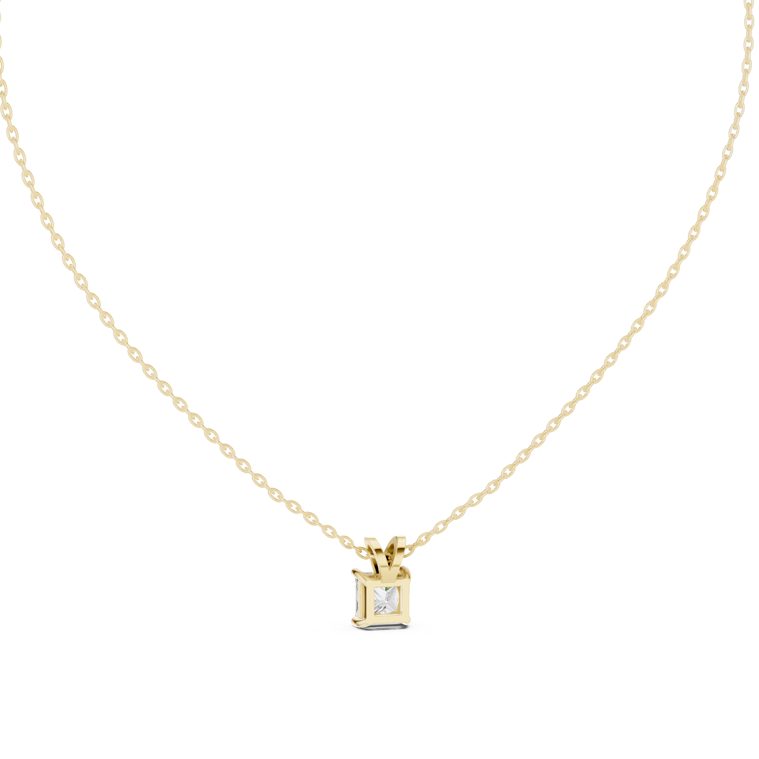 Princess-Cut Diamond Solitaire Pendant