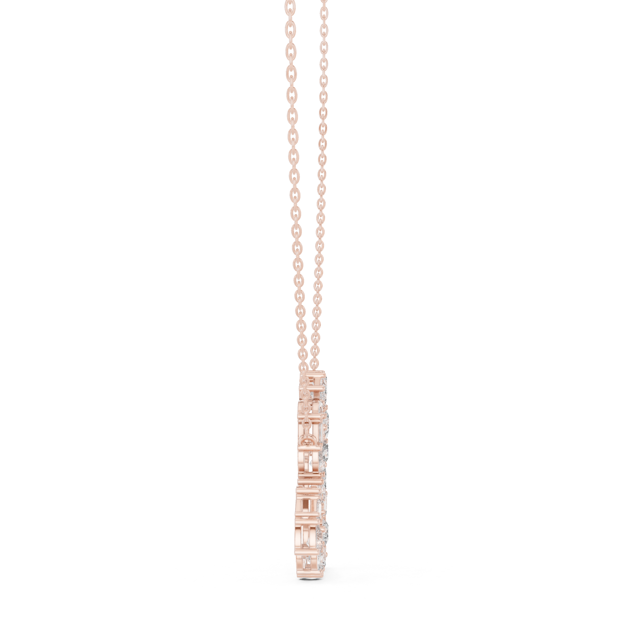 Diamond Heart Cluster Pendant