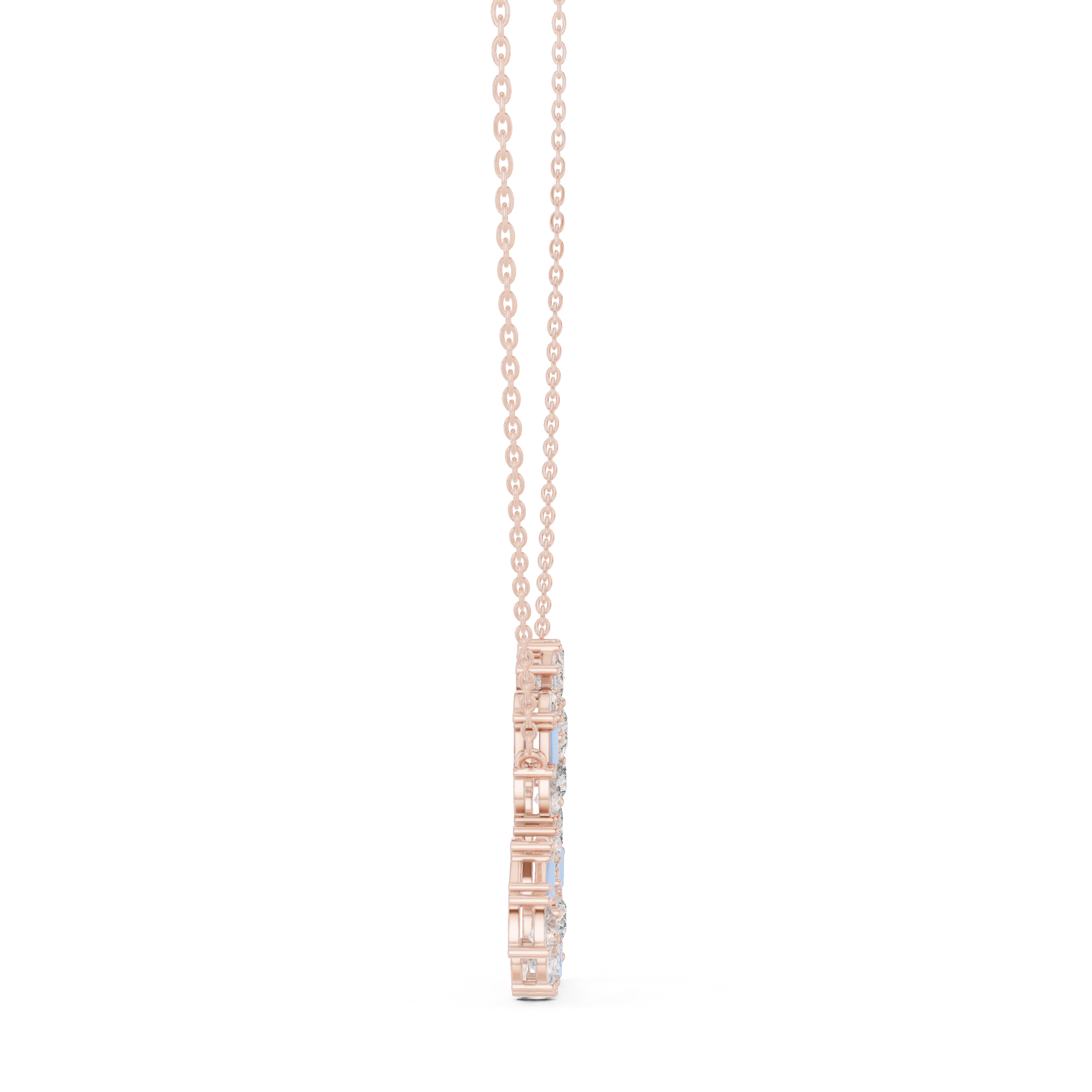 Diamond Heart Cluster Pendant