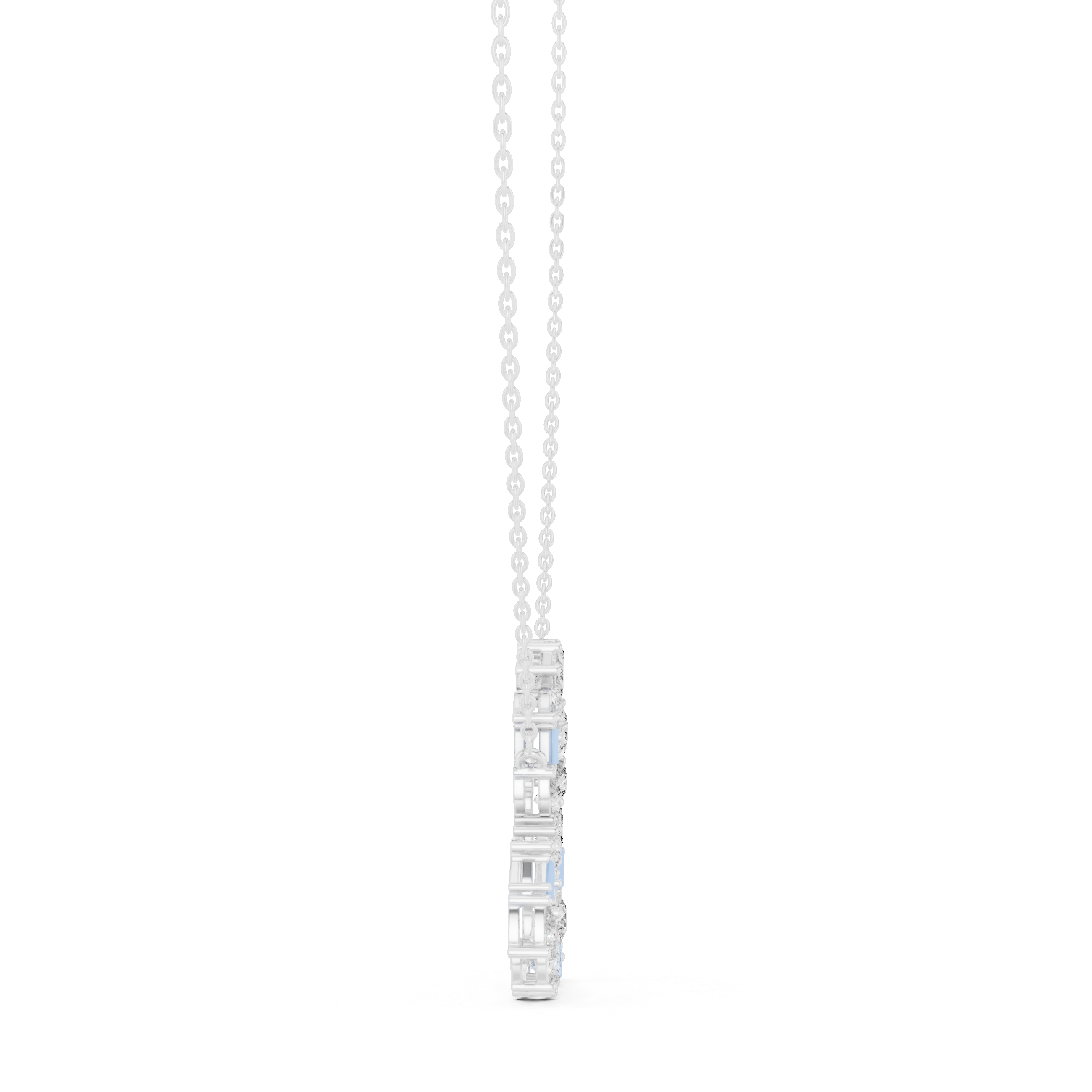Diamond Heart Cluster Pendant