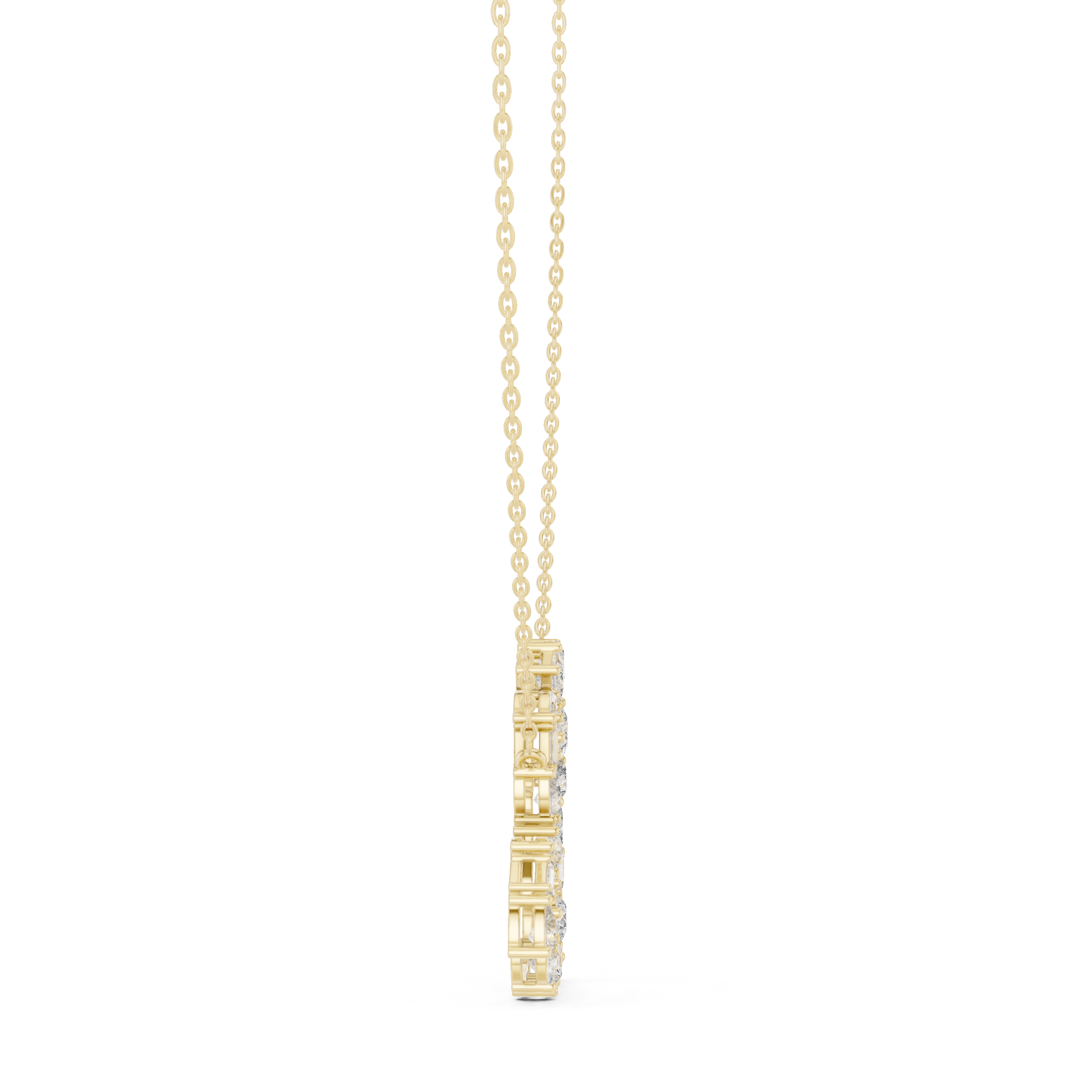 Diamond Heart Cluster Pendant