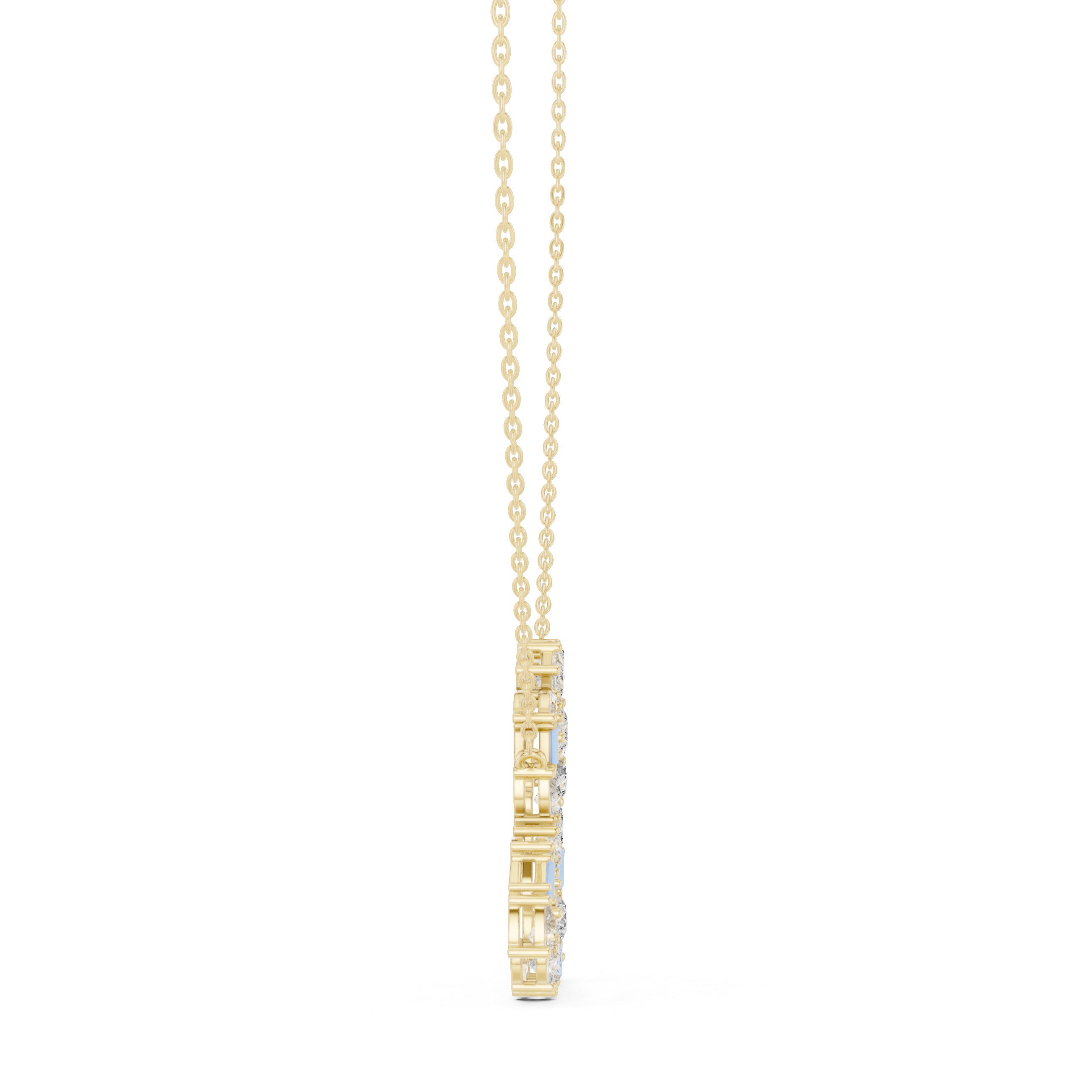 Diamond Heart Cluster Pendant