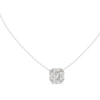 Floral Halo Round Diamond Pendant