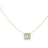 Floral Halo Round Diamond Pendant