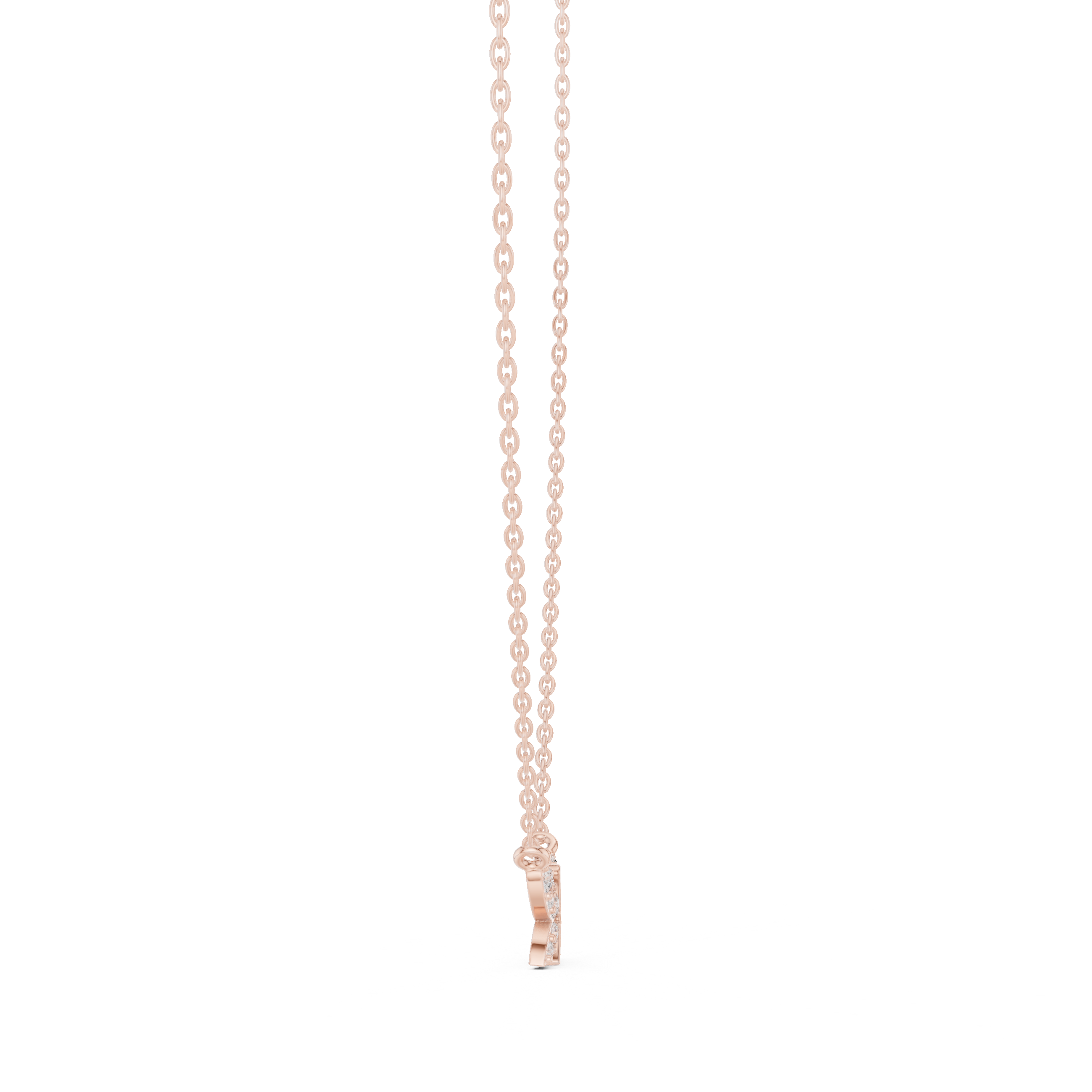Butterfly-shaped diamond pendant