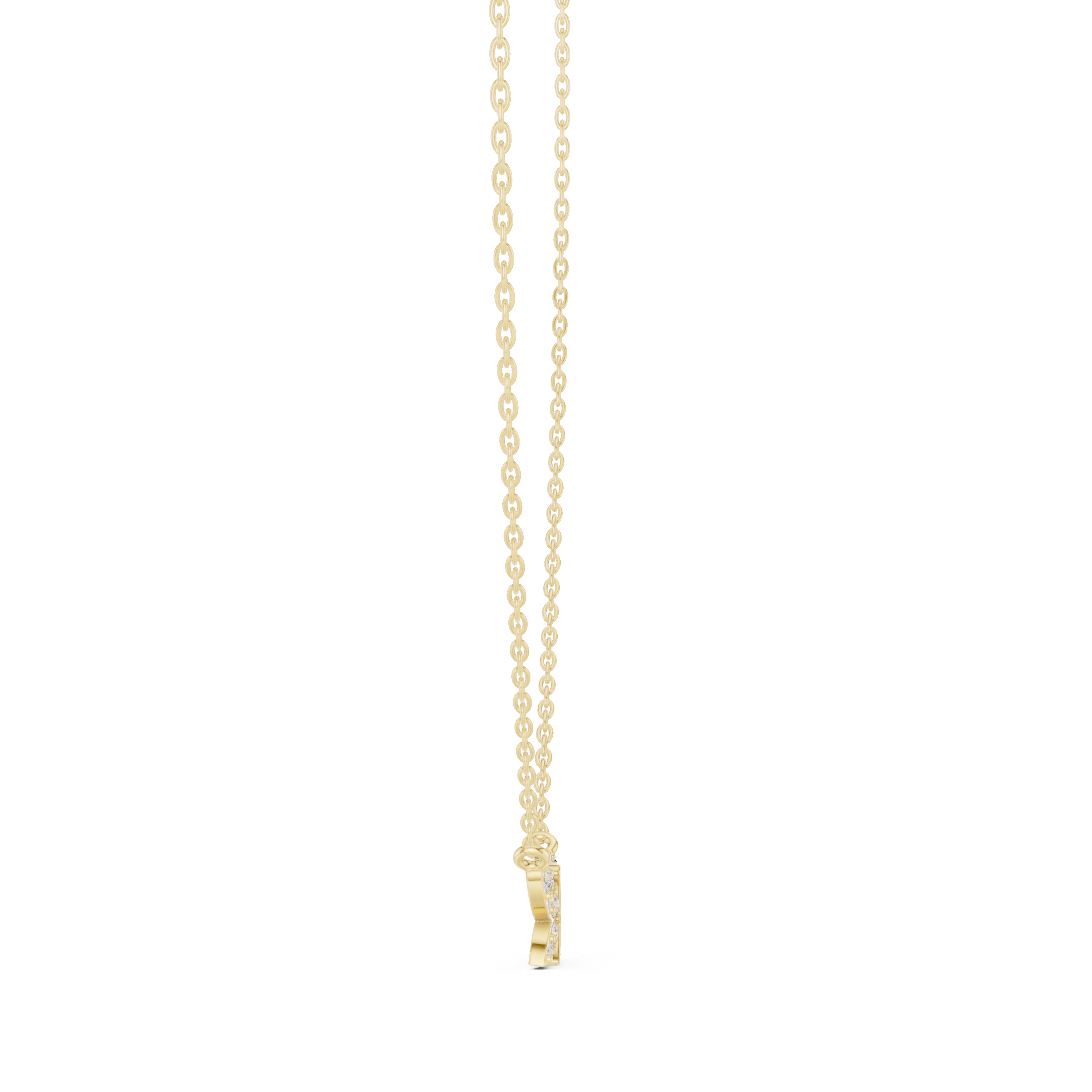 Butterfly-shaped diamond pendant