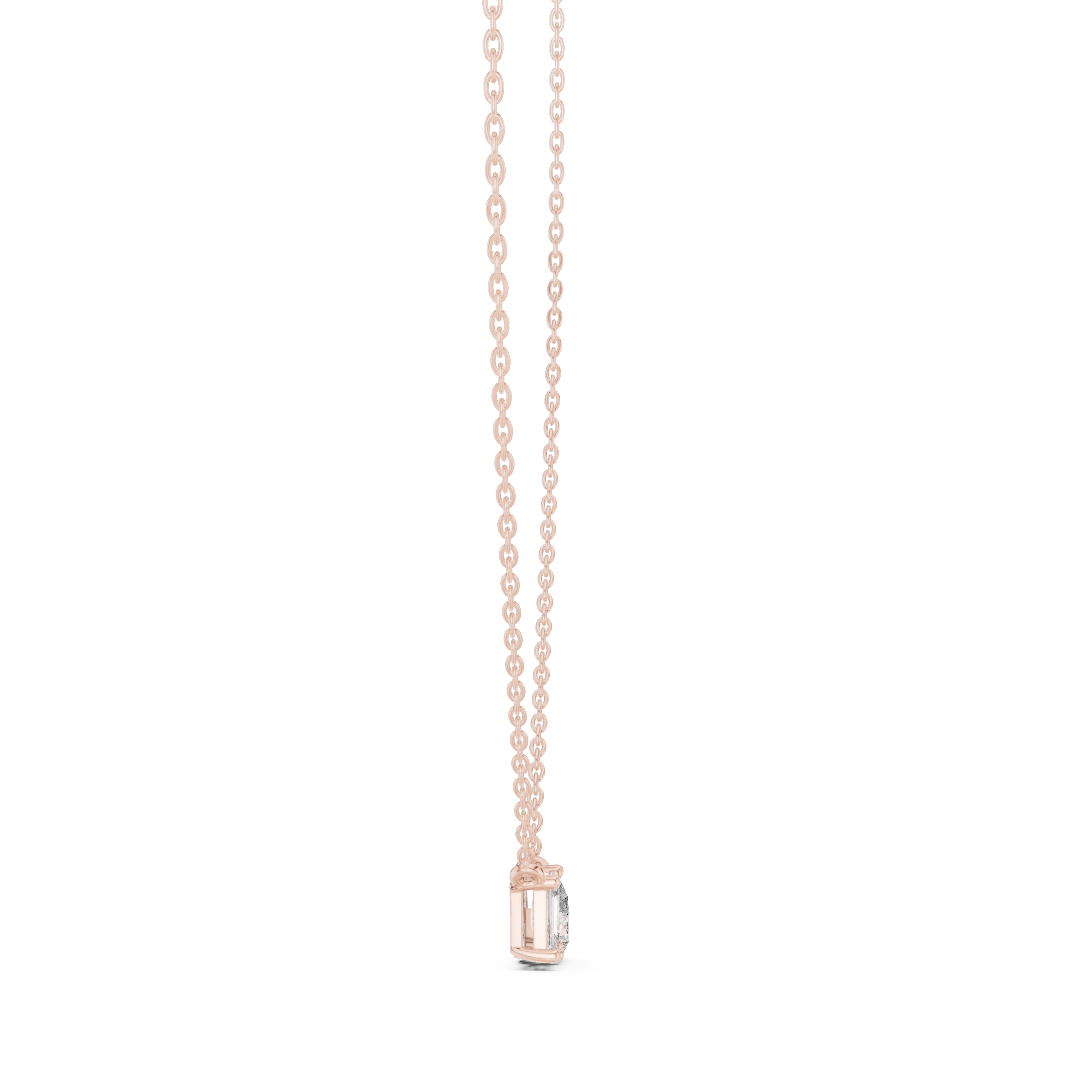 Emerald and pear-cut diamond duo pendant