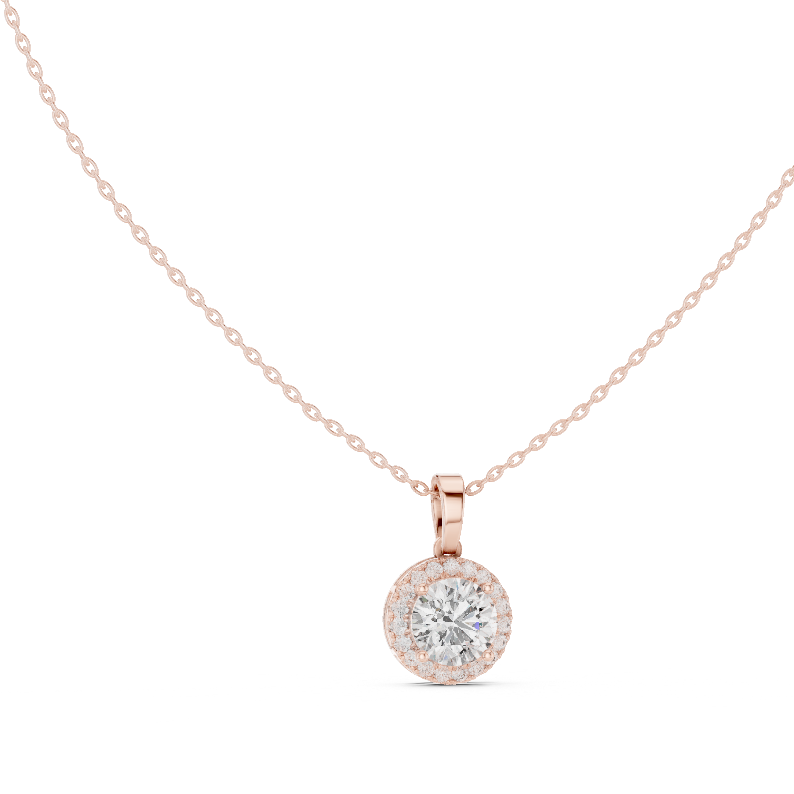 Dazzling Round Diamond Pendant