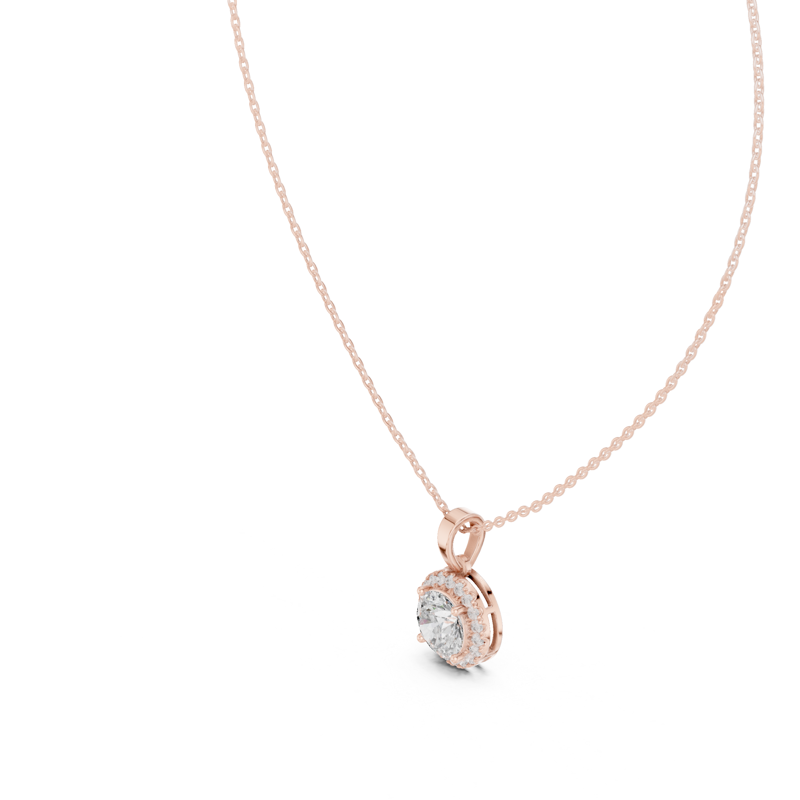 Dazzling Round Diamond Pendant