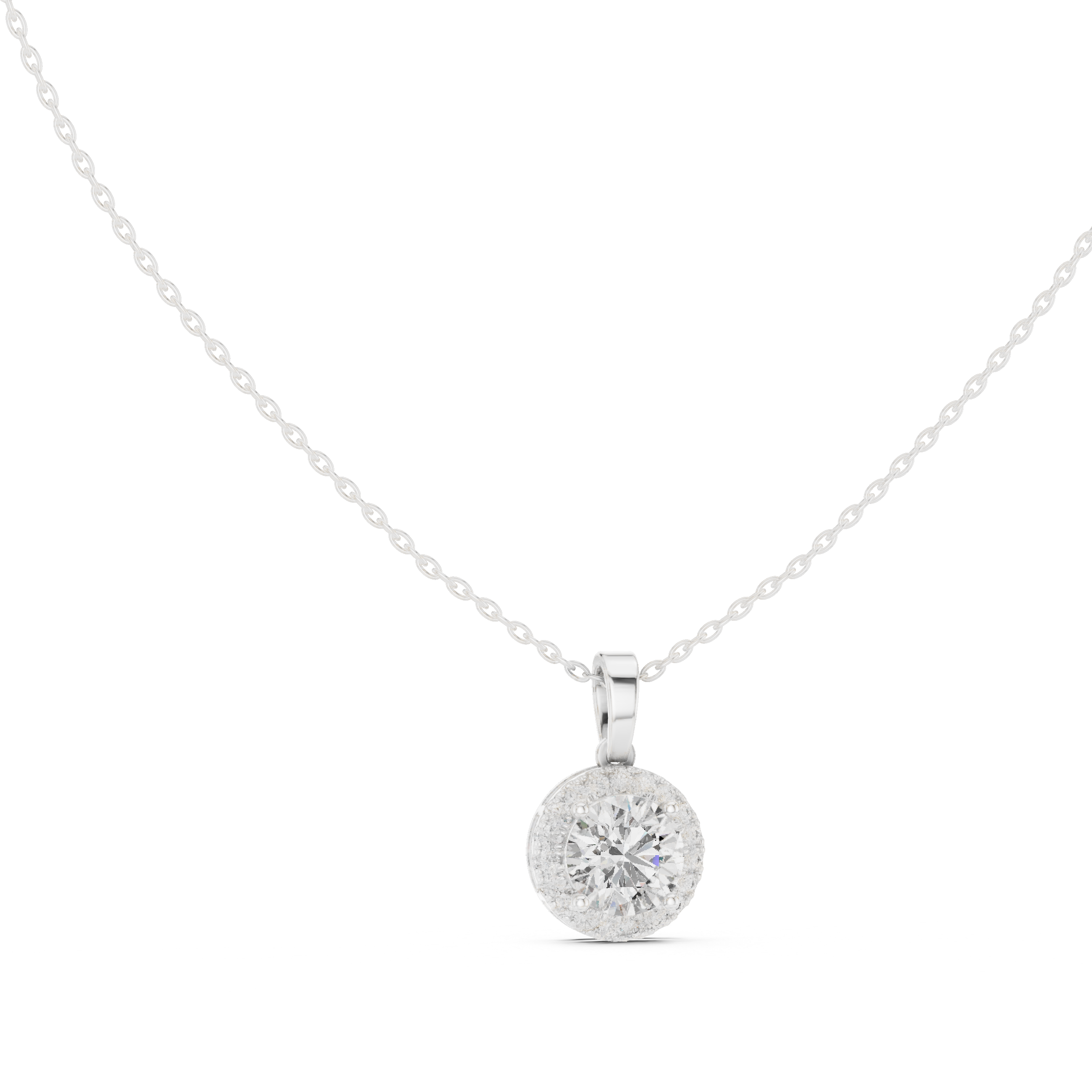 Dazzling Round Diamond Pendant