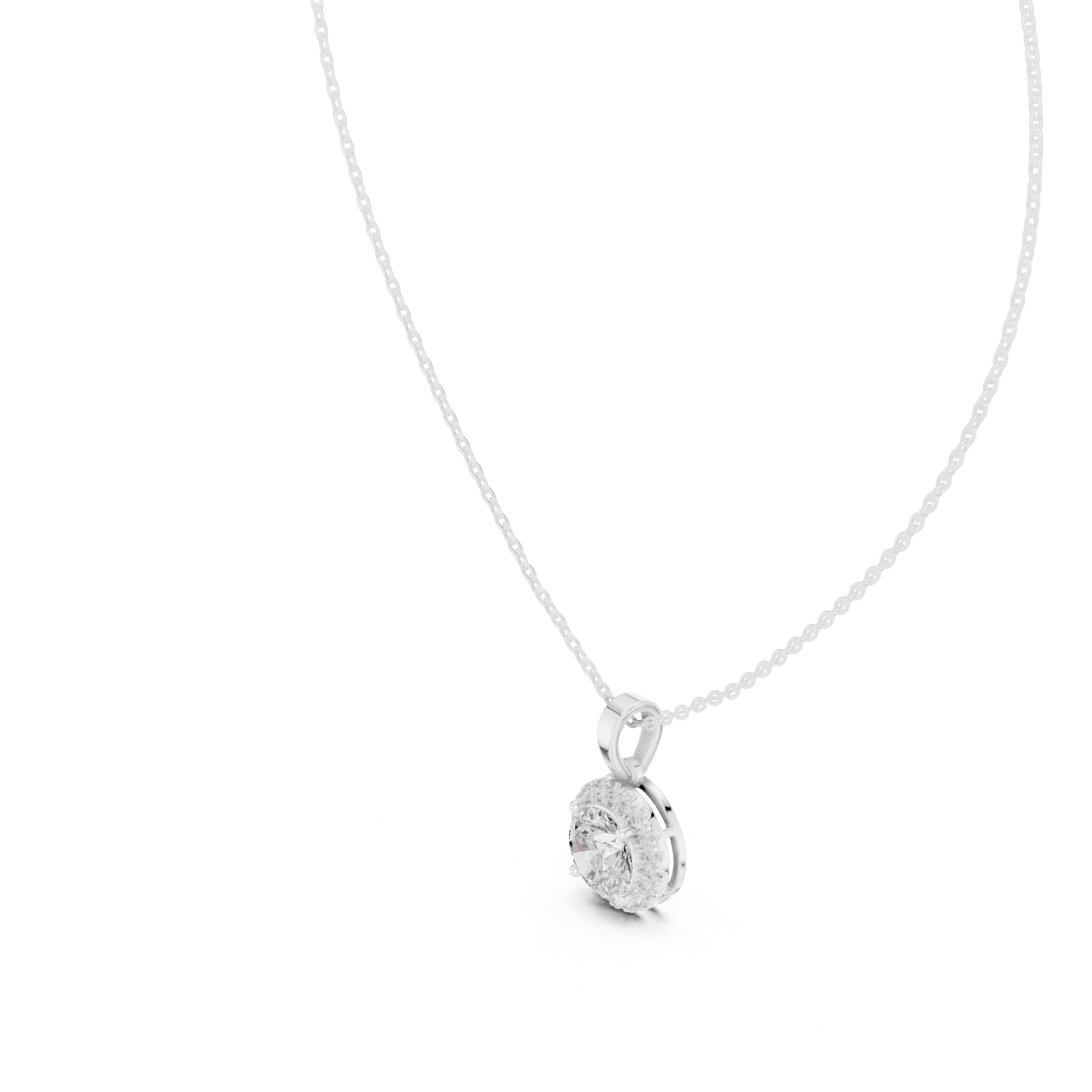Dazzling Round Diamond Pendant