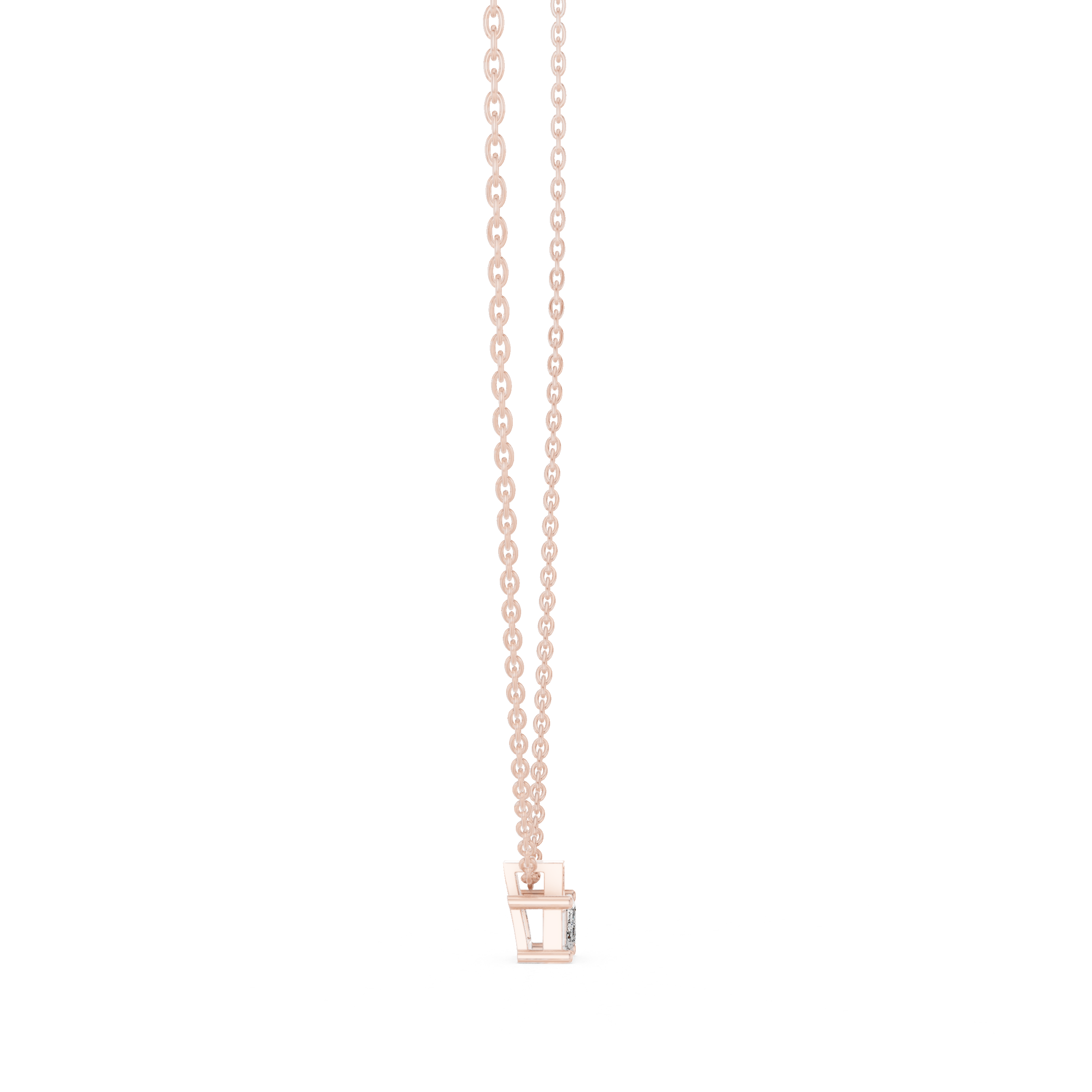 Architectural Sparkle: Dual-Cut Diamond Pendant