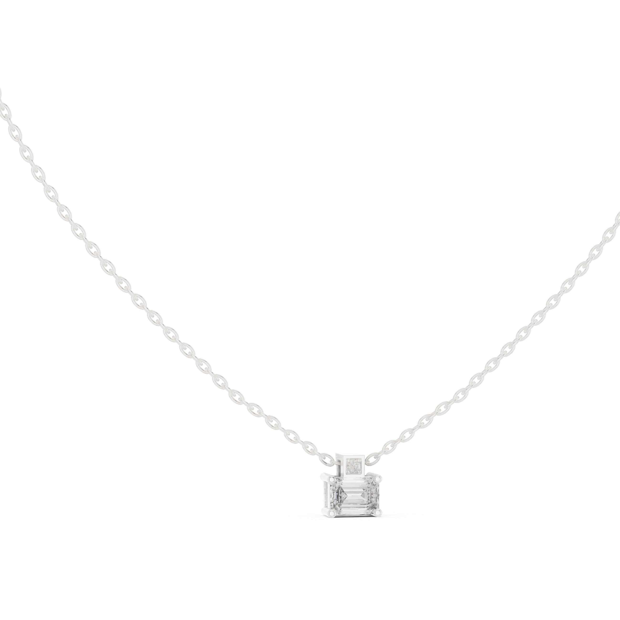 Architectural Sparkle: Dual-Cut Diamond Pendant