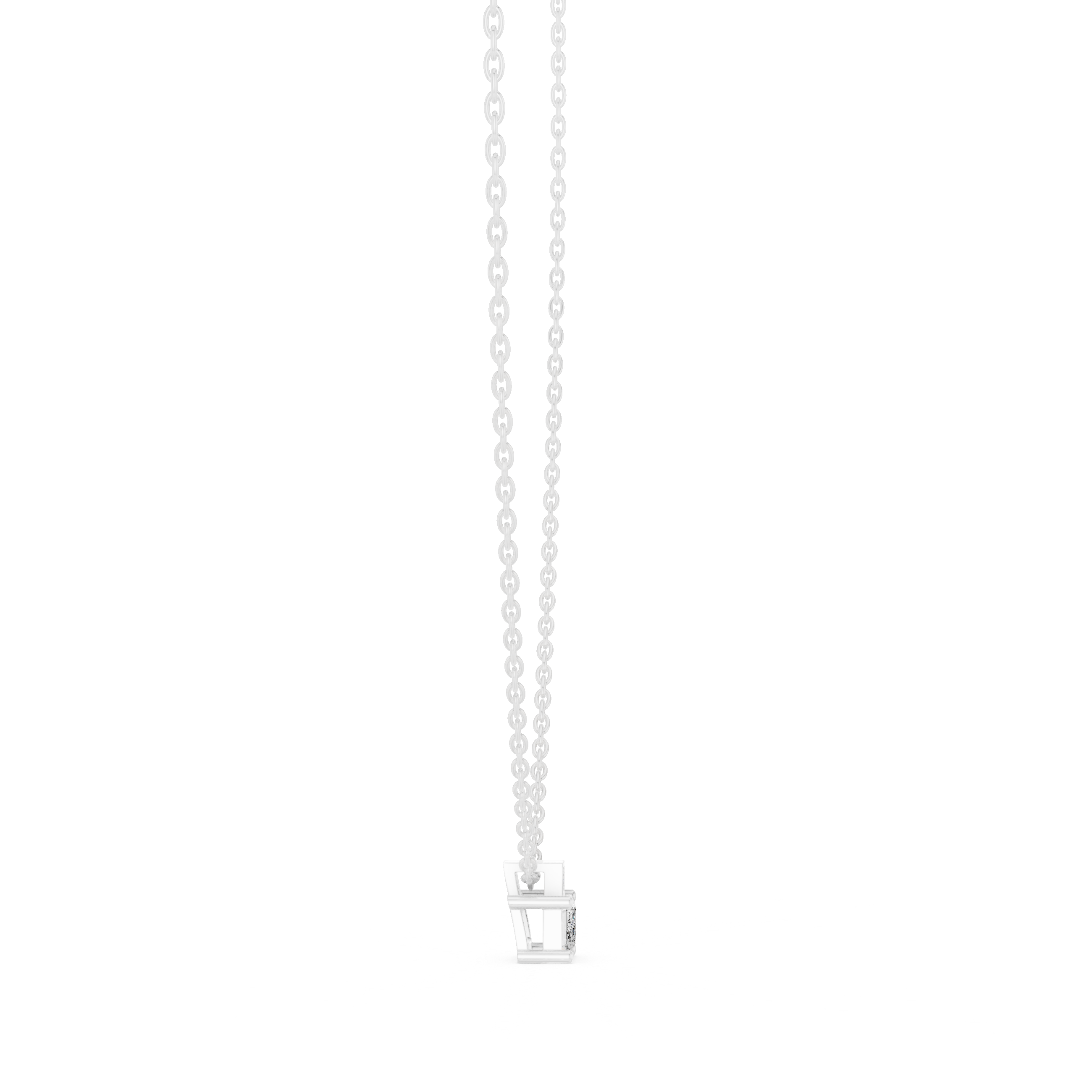 Architectural Sparkle: Dual-Cut Diamond Pendant
