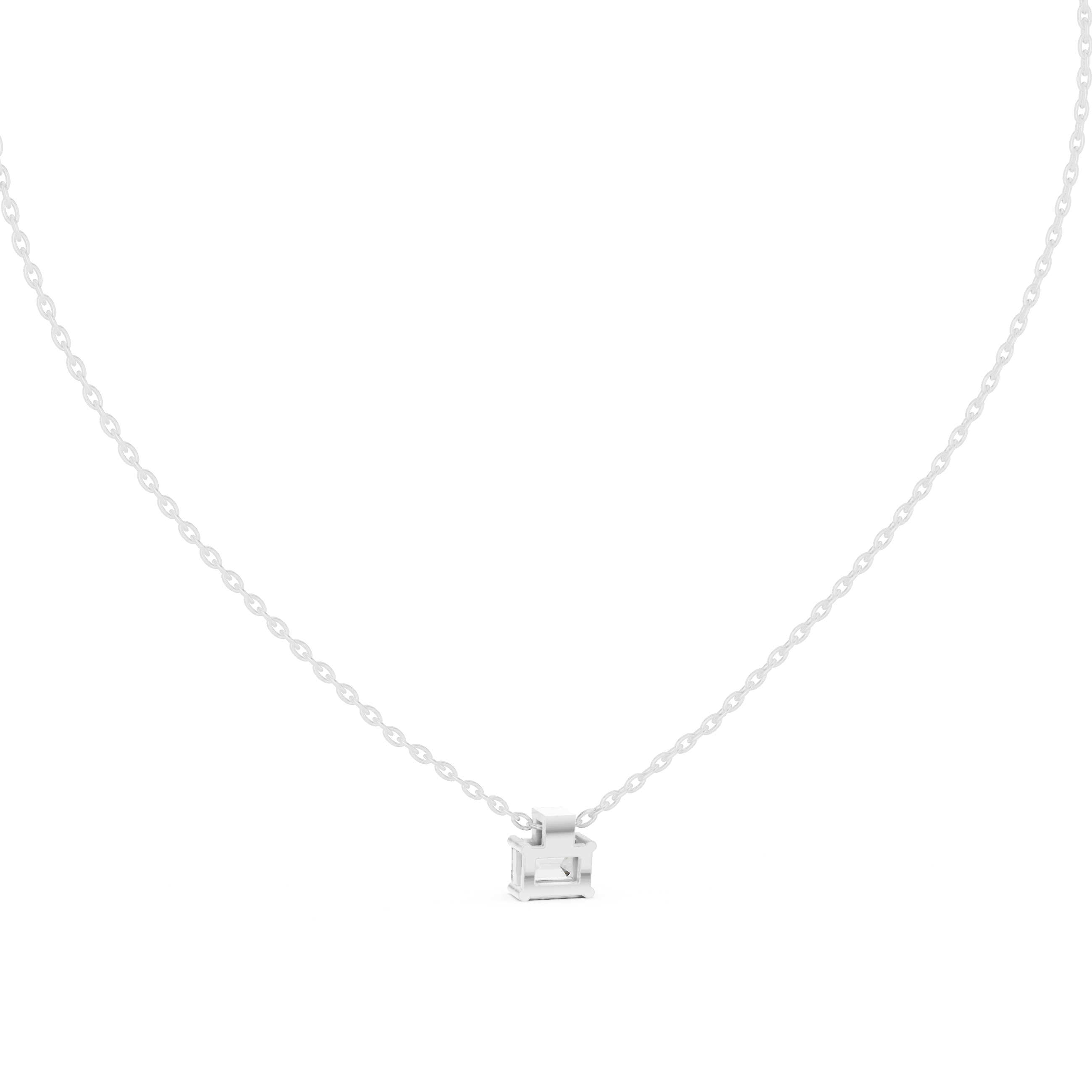 Architectural Sparkle: Dual-Cut Diamond Pendant