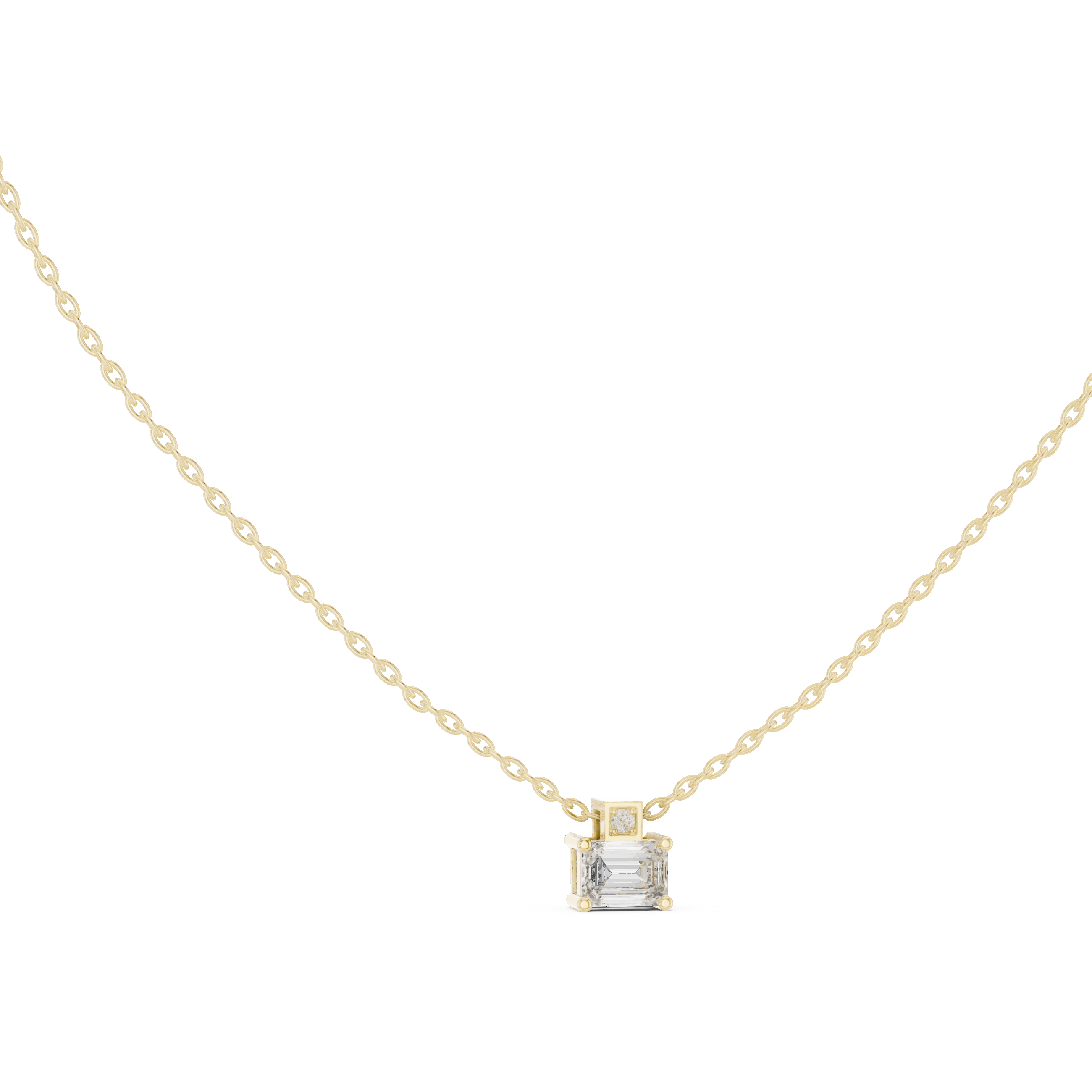 Architectural Sparkle: Dual-Cut Diamond Pendant