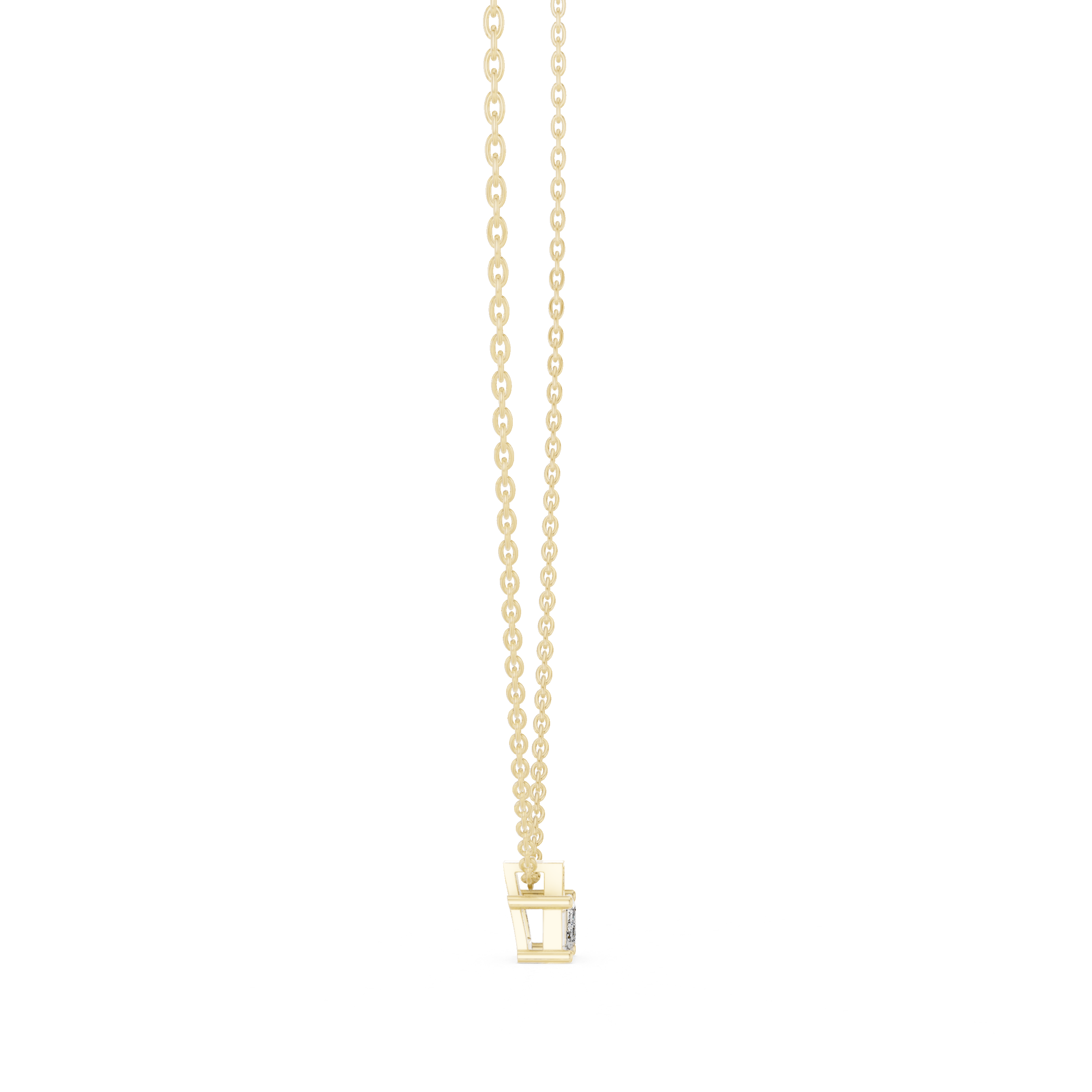 Architectural Sparkle: Dual-Cut Diamond Pendant